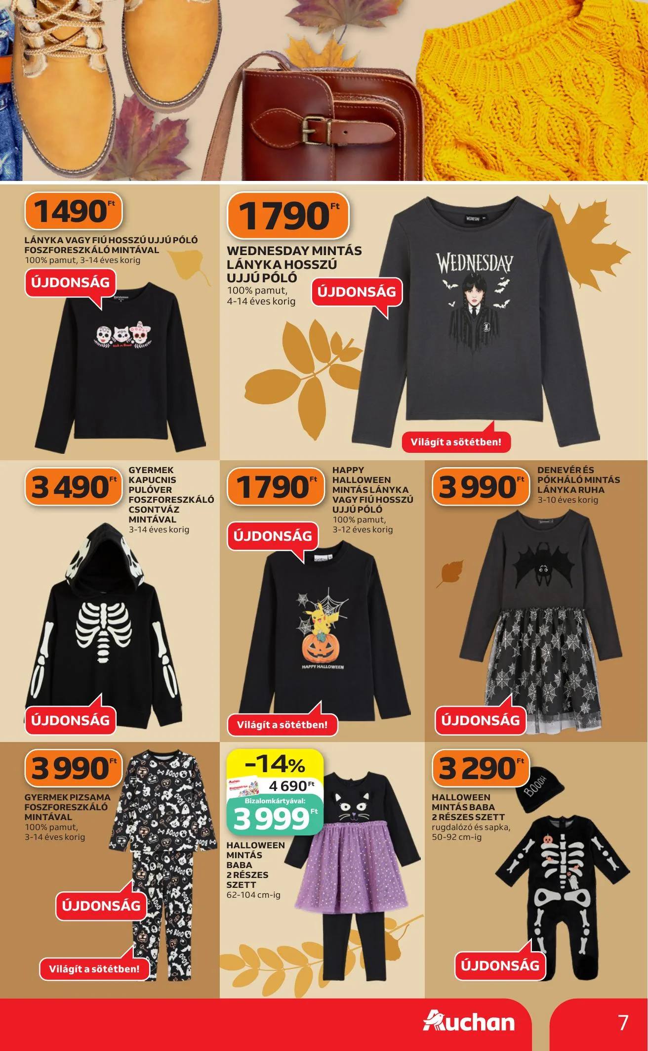 Auchan akciós újság Őszi Ruhazat 10.01–10.21 – 7. oldal
