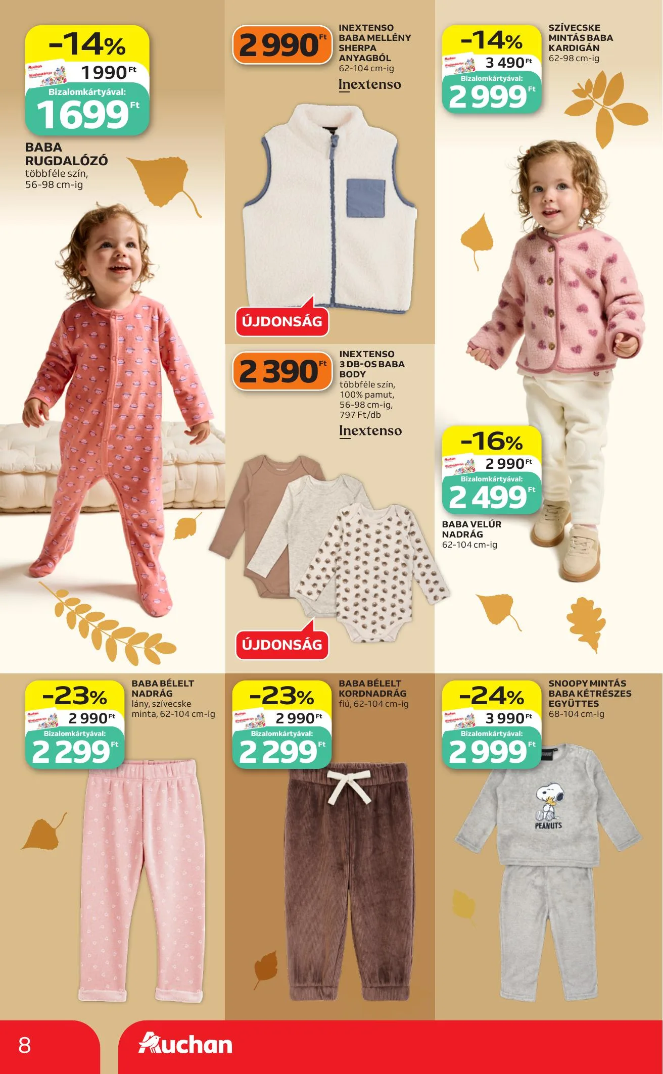 Auchan akciós újság Őszi Ruhazat 10.01–10.21 – 8. oldal