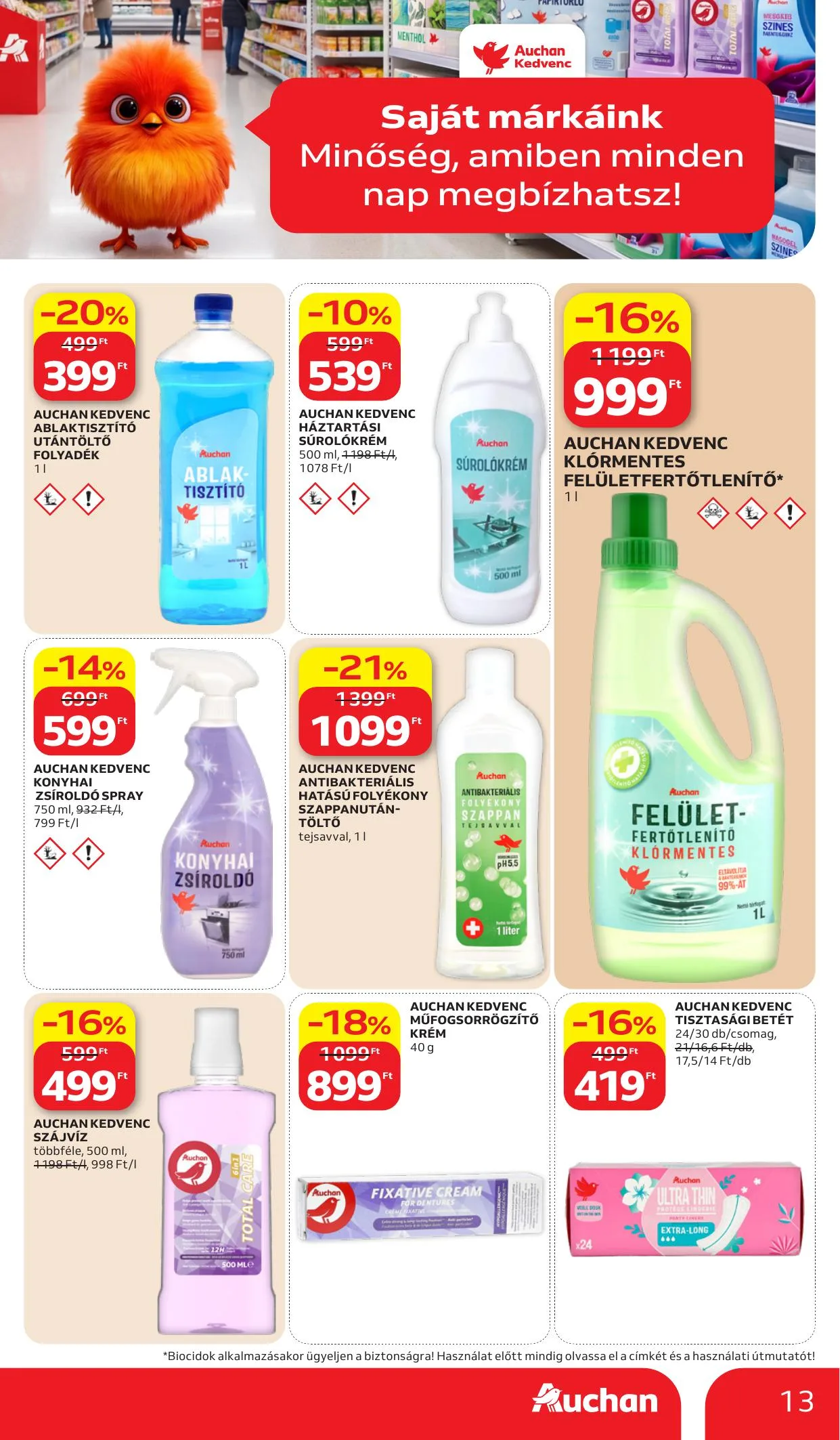 Auchan akciós újság Sajatmarkas ajánlataink 10.15–10.21 – 13. oldal