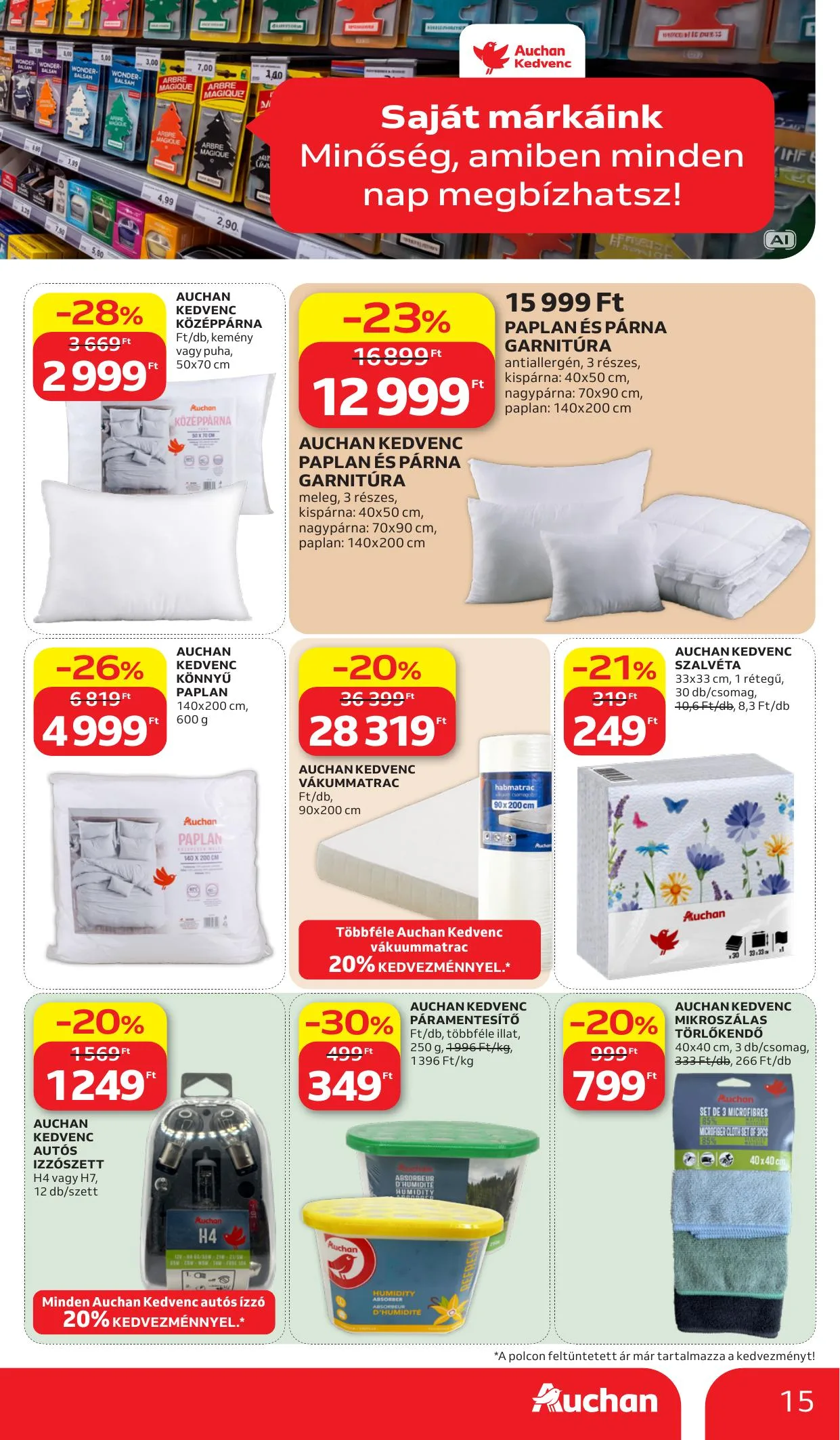 Auchan akciós újság Sajatmarkas ajánlataink 10.15–10.21 – 15. oldal