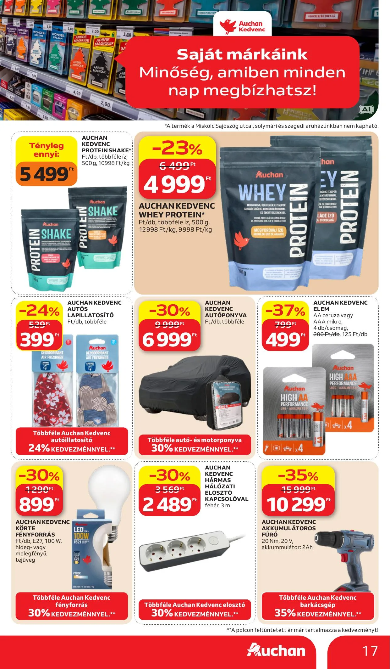 Auchan akciós újság Sajatmarkas ajánlataink 10.15–10.21 – 17. oldal