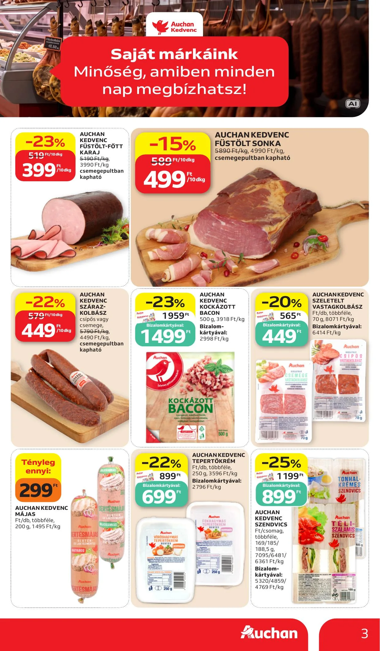 Auchan akciós újság Sajatmarkas ajánlataink 10.15–10.21 – 3. oldal