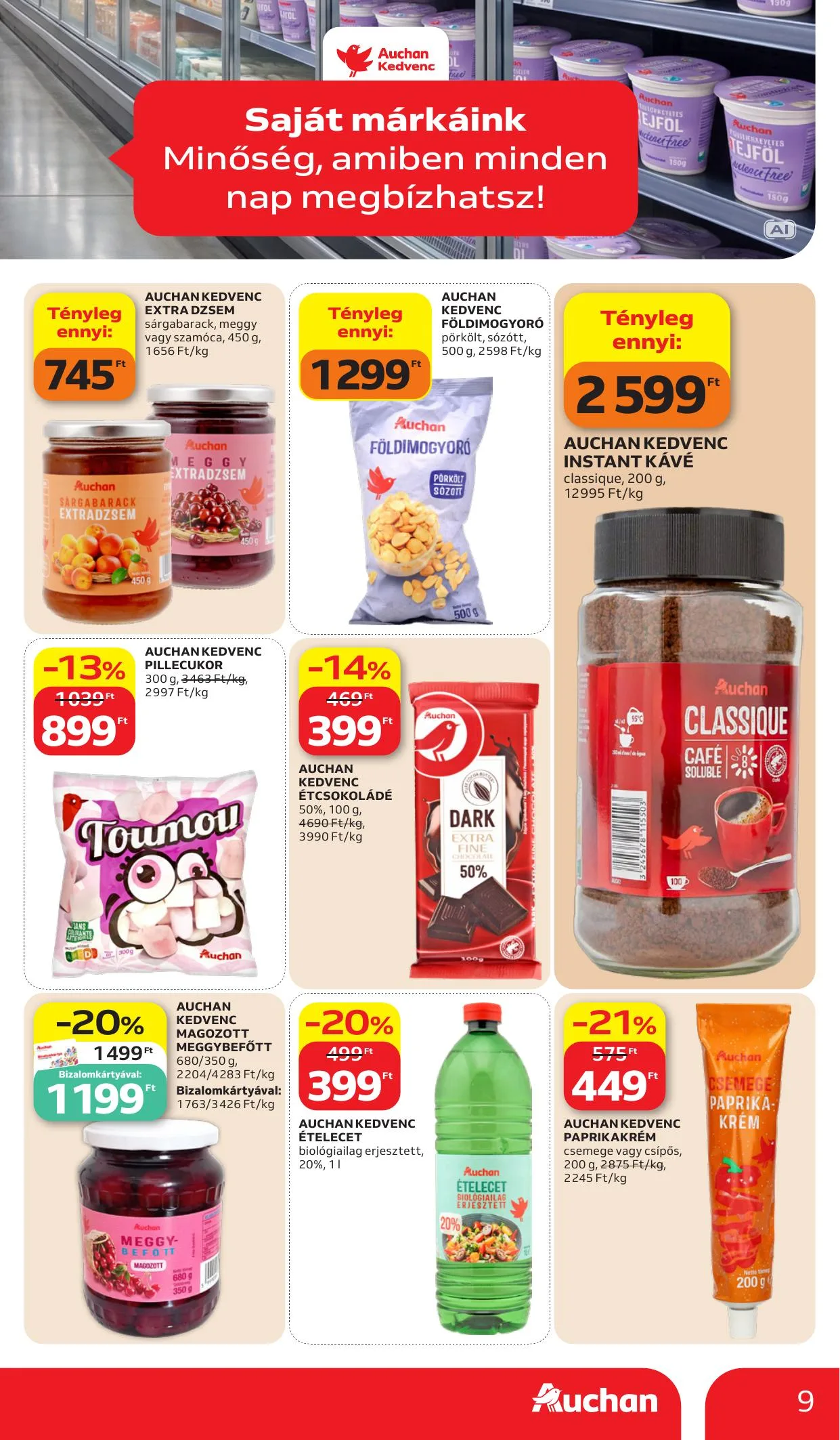 Auchan akciós újság Sajatmarkas ajánlataink 10.15–10.21 – 9. oldal