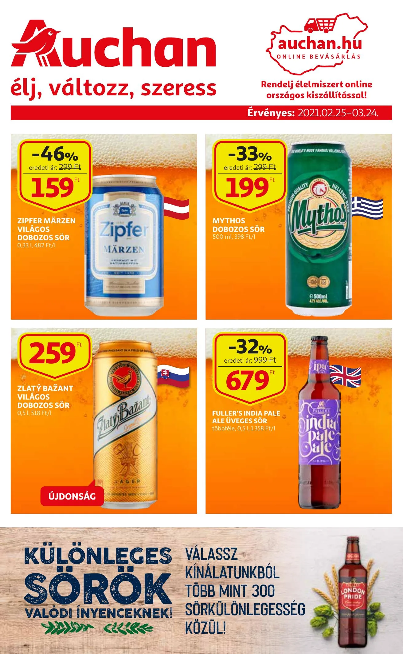 Auchan akciós újság Sor katalógus 02.25–03.24