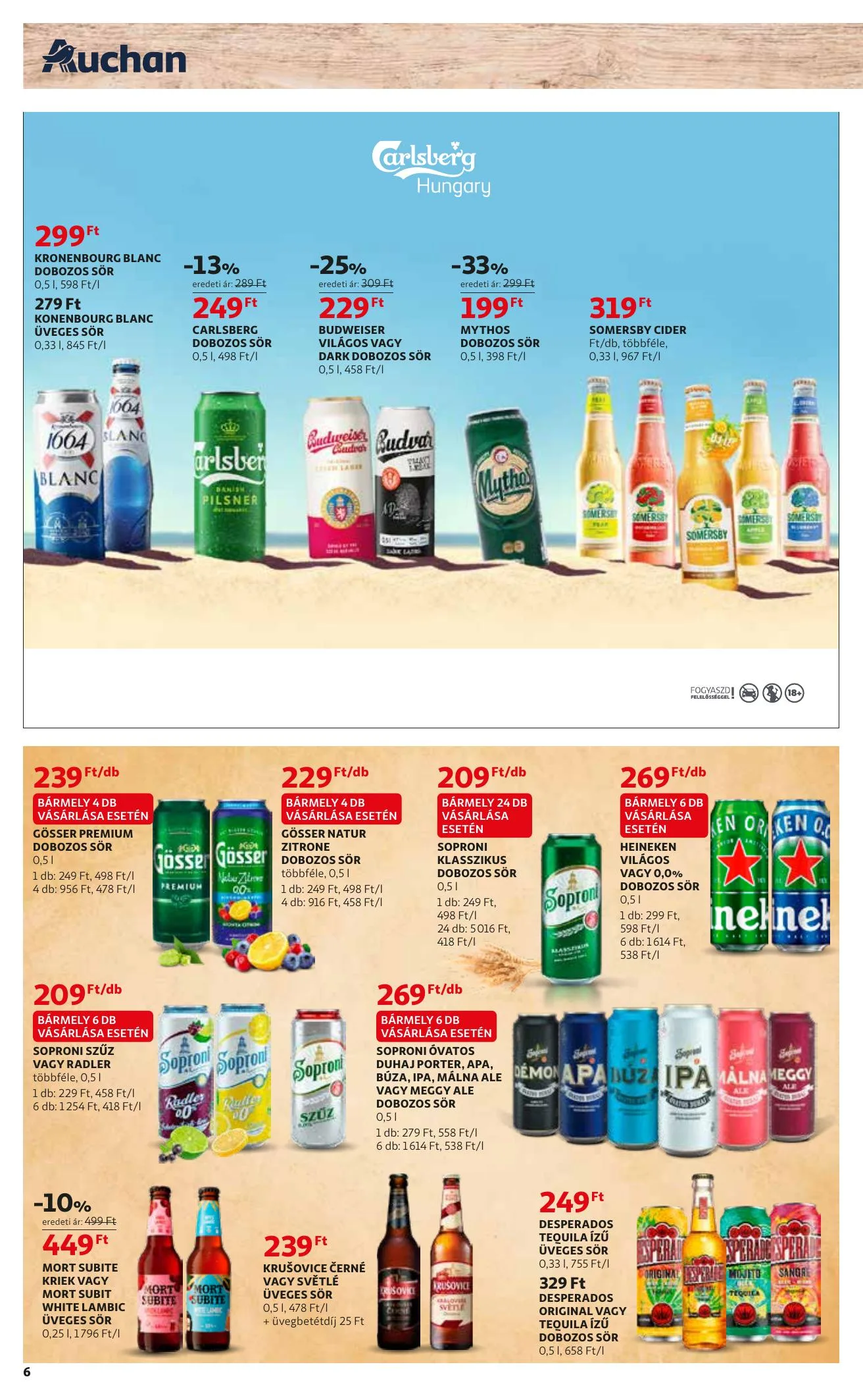 Auchan akciós újság Sor katalógus 08.05–08.25 – 6. oldal