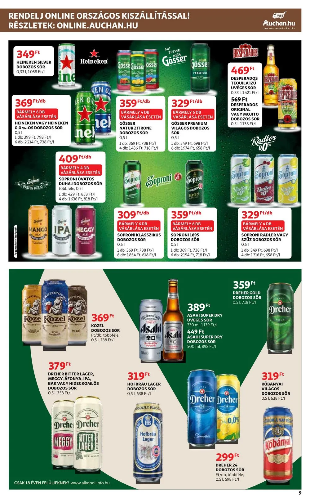 Auchan akciós újság Sor katalógus 03.02–03.29 – 9. oldal