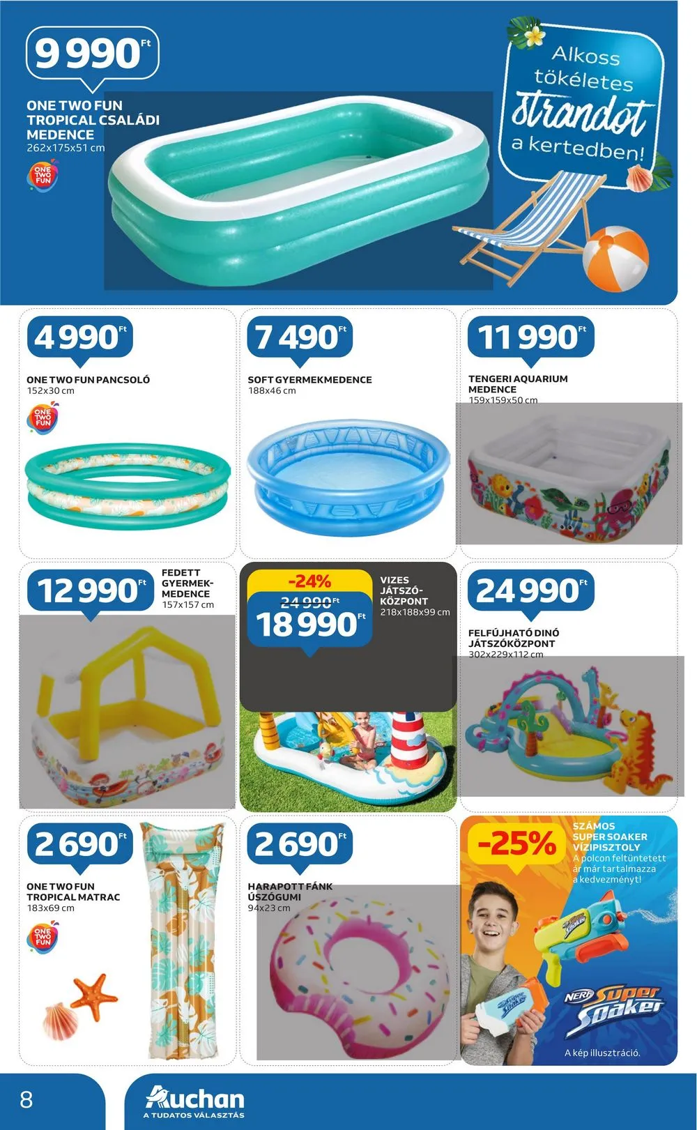 Auchan akciós újság Szabadido 05.18–06.14 – 8. oldal