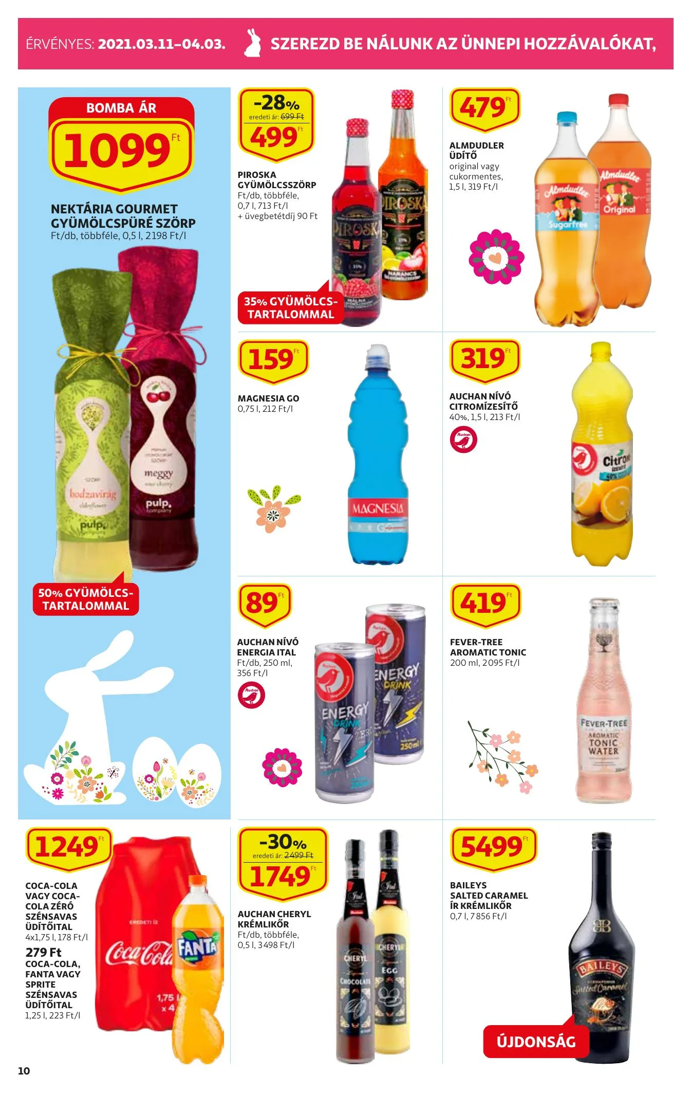 Auchan akciós újság Szupermarket Husveti katalógus 03.11–04.03 – 10. oldal