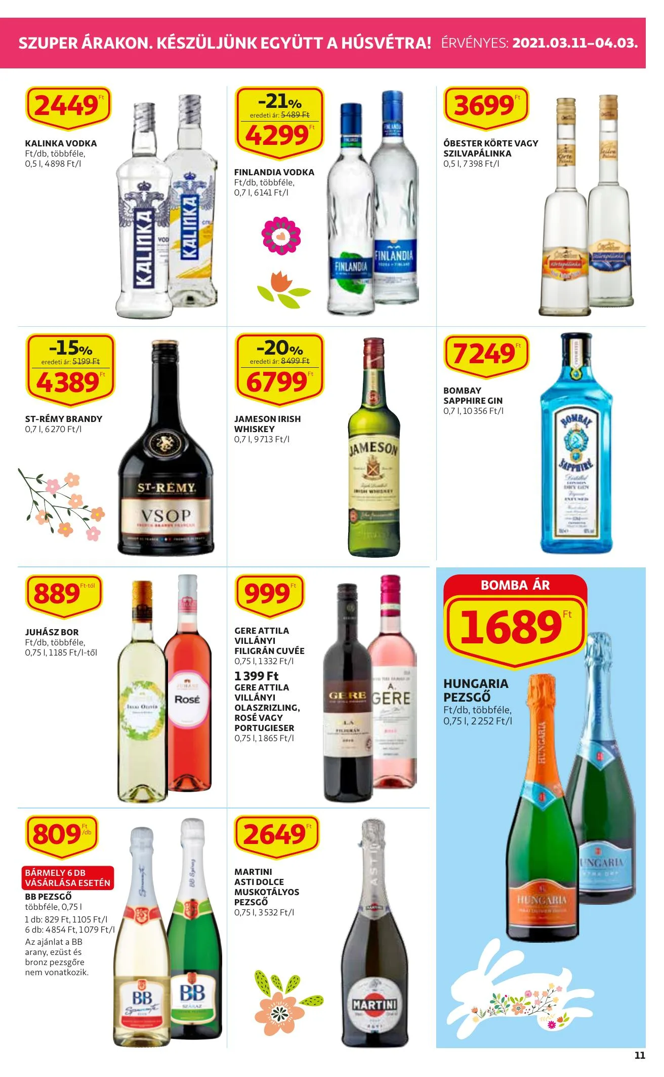 Auchan akciós újság Szupermarket Husveti katalógus 03.11–04.03 – 11. oldal