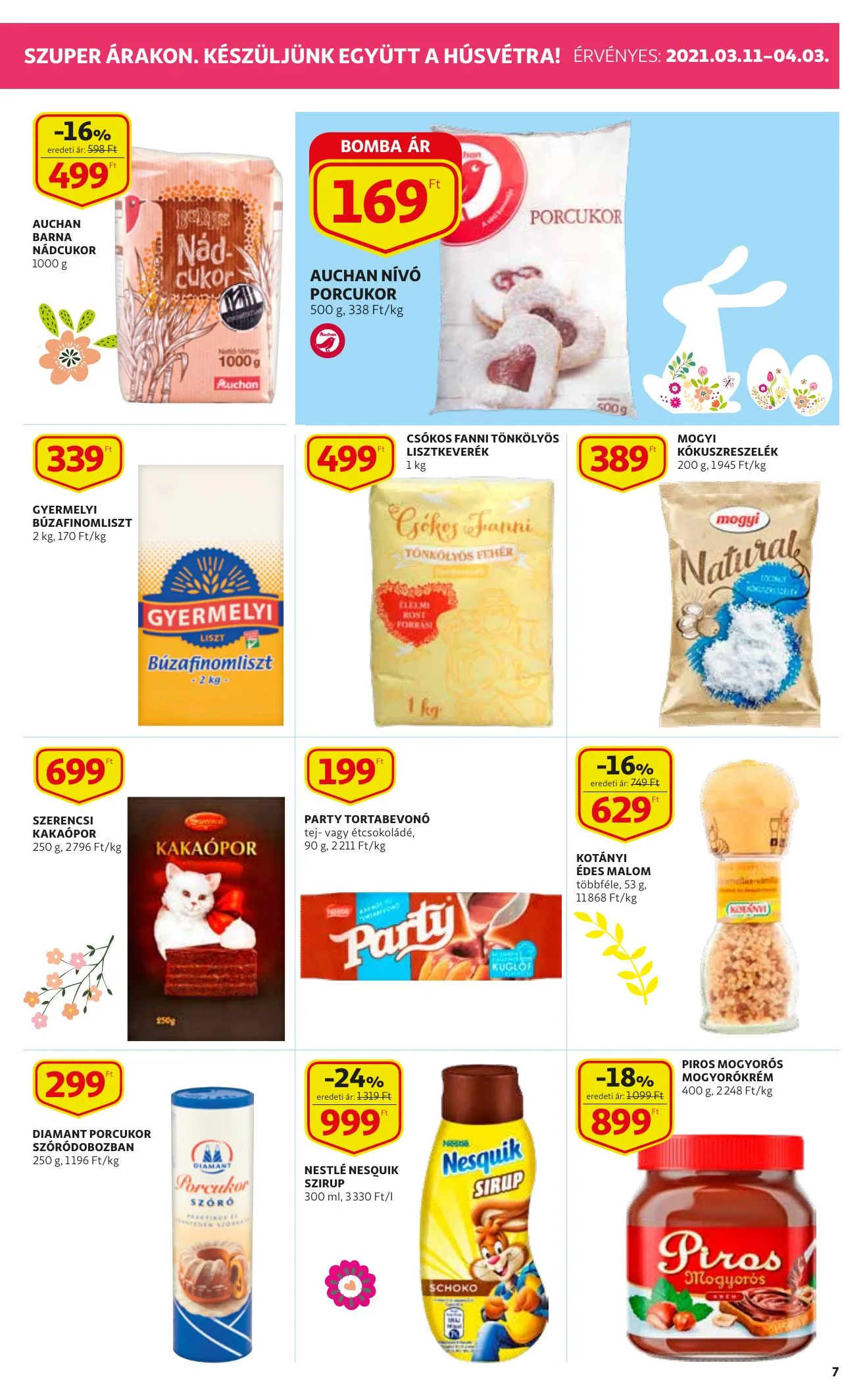Auchan akciós újság Szupermarket Husveti katalógus 03.11–04.03 – 7. oldal