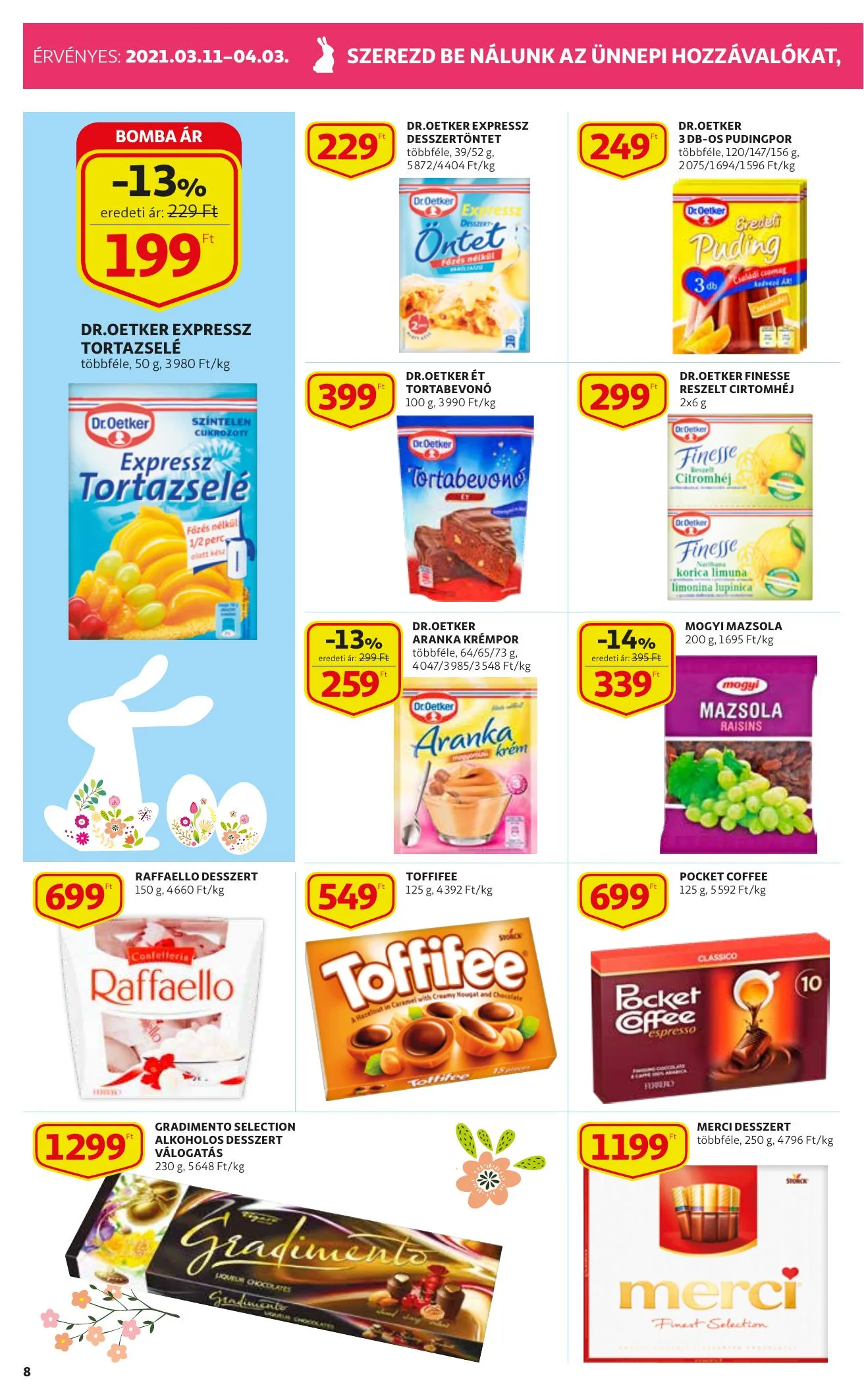 Auchan akciós újság Szupermarket Husveti katalógus 03.11–04.03 – 8. oldal
