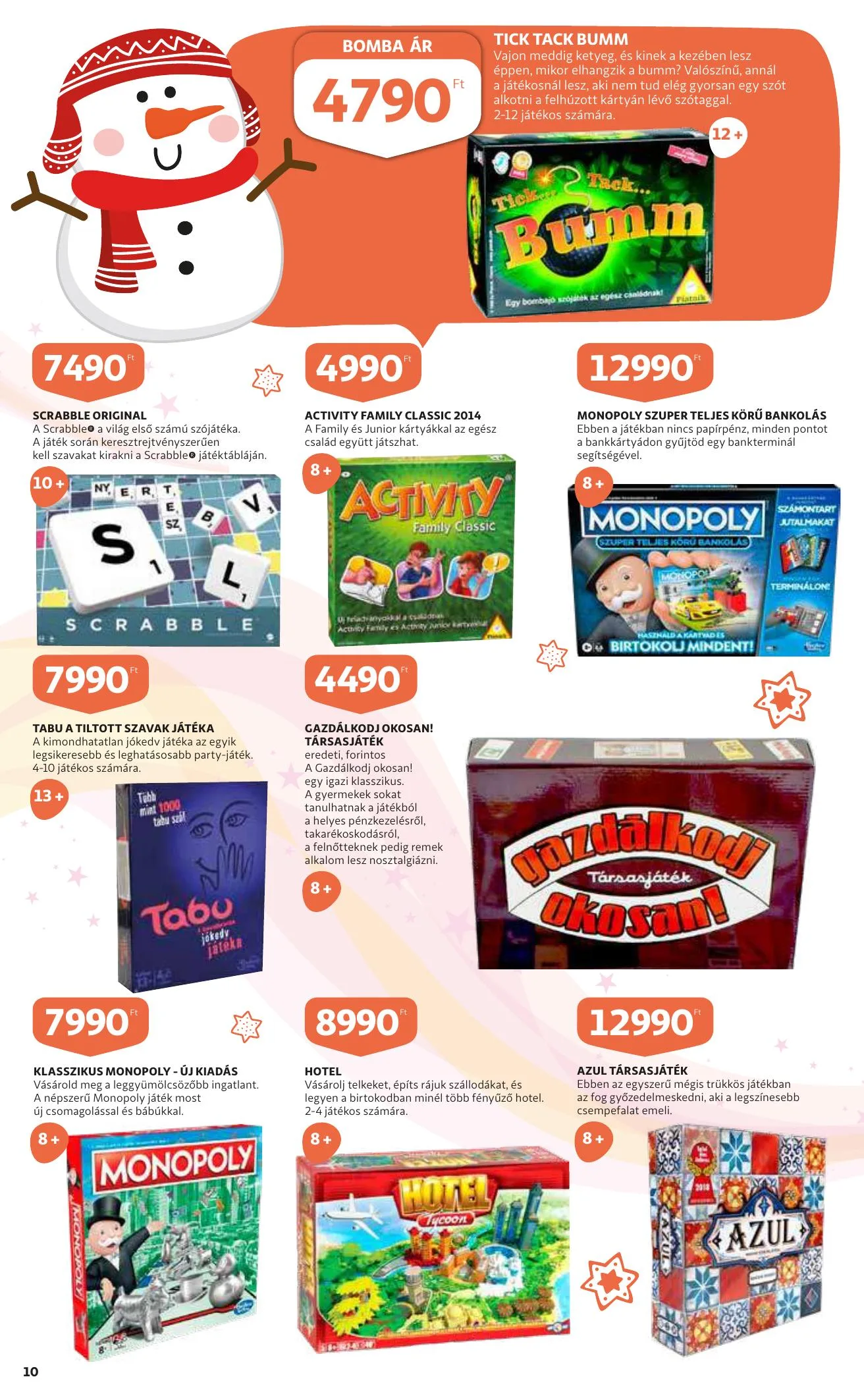 Auchan akciós újság Szupermarket Jatekkatalogus 12.02–12.31 – 10. oldal