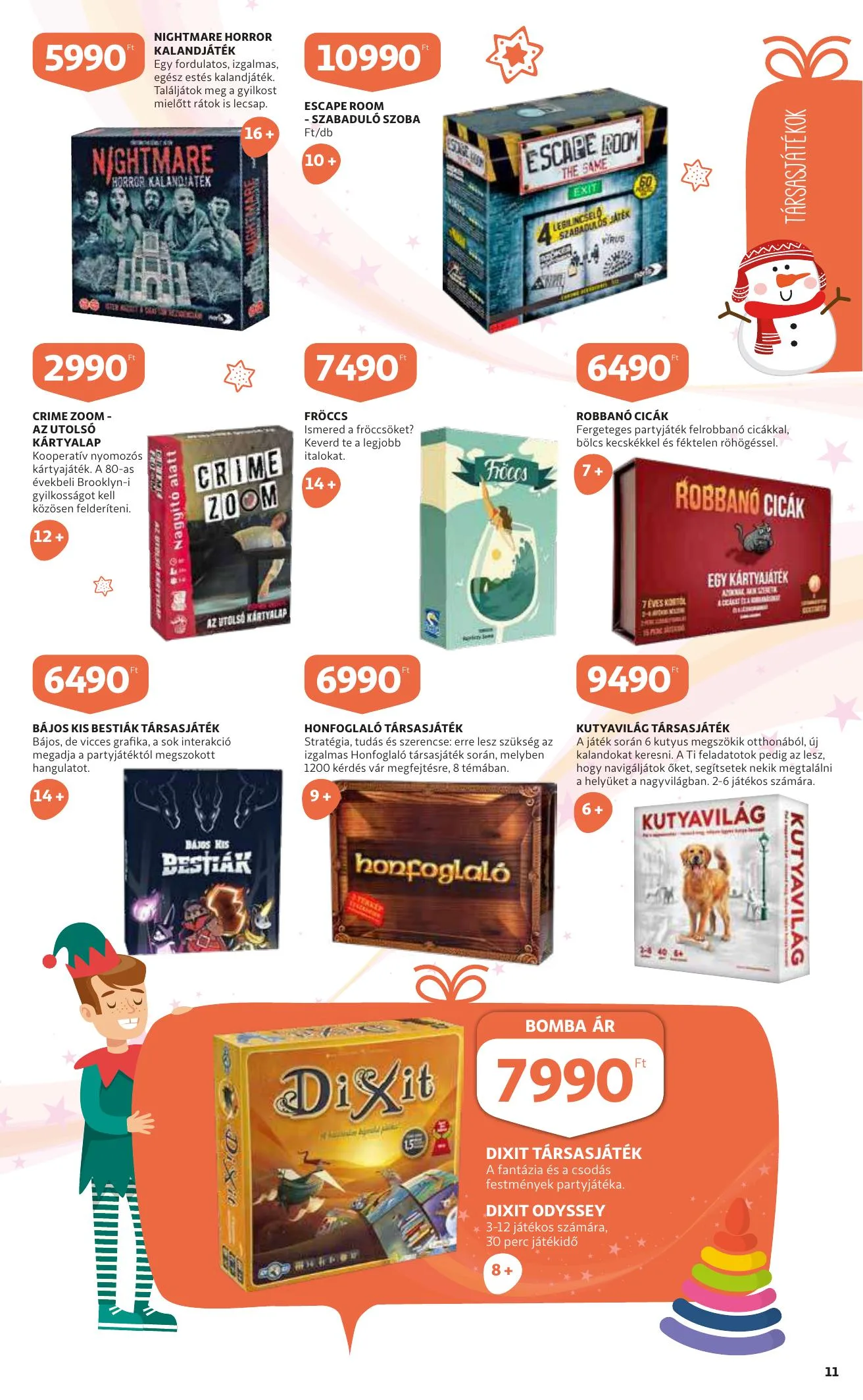 Auchan akciós újság Szupermarket Jatekkatalogus 12.02–12.31 – 11. oldal