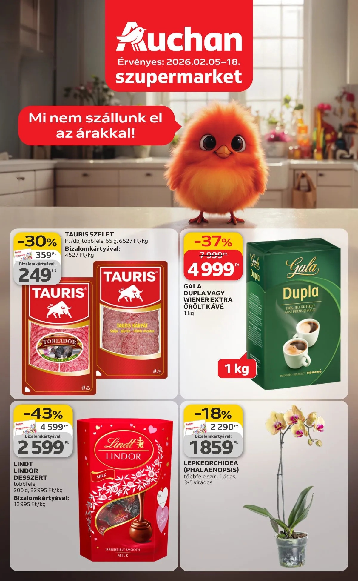 Auchan akciós újság Szupermarket Kethetes 02.05–02.18
