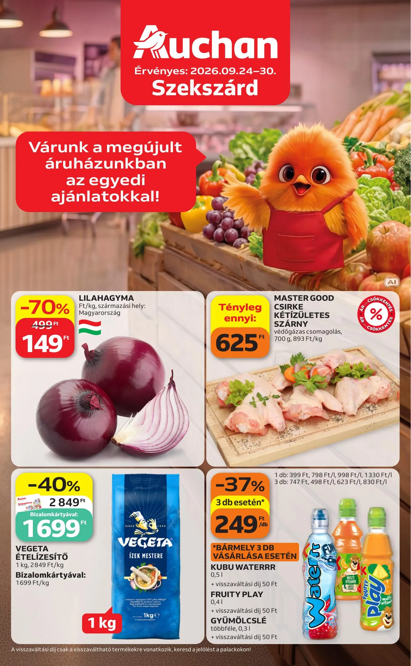 Auchan akciós újság Szupermarket szekszárdi ajánlataink 09.24–09.30