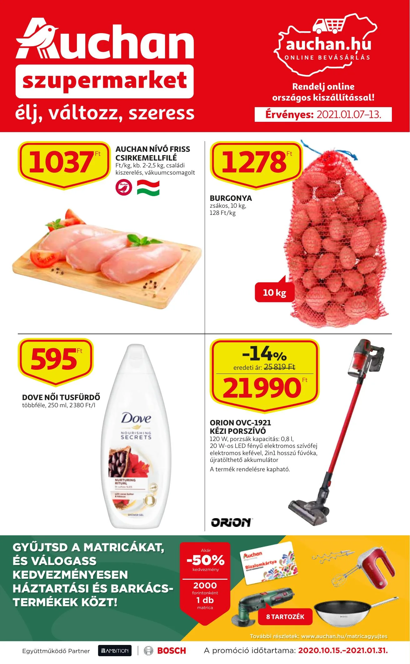 Auchan akciós újság Szupermarket 01.07–01.13