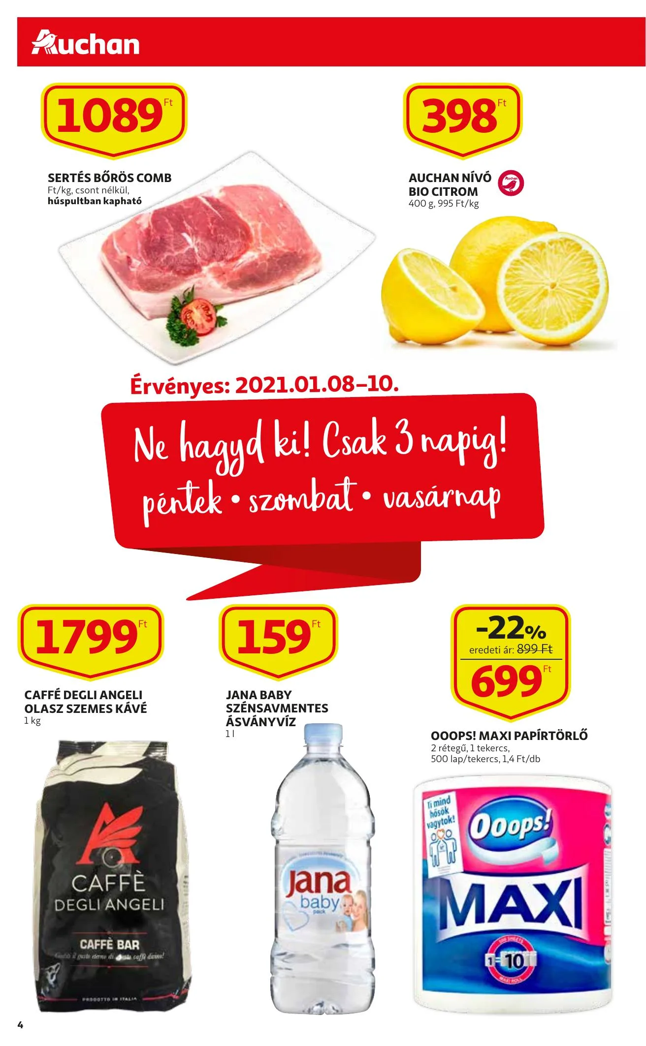 Auchan akciós újság Szupermarket 01.07–01.13 – 4. oldal