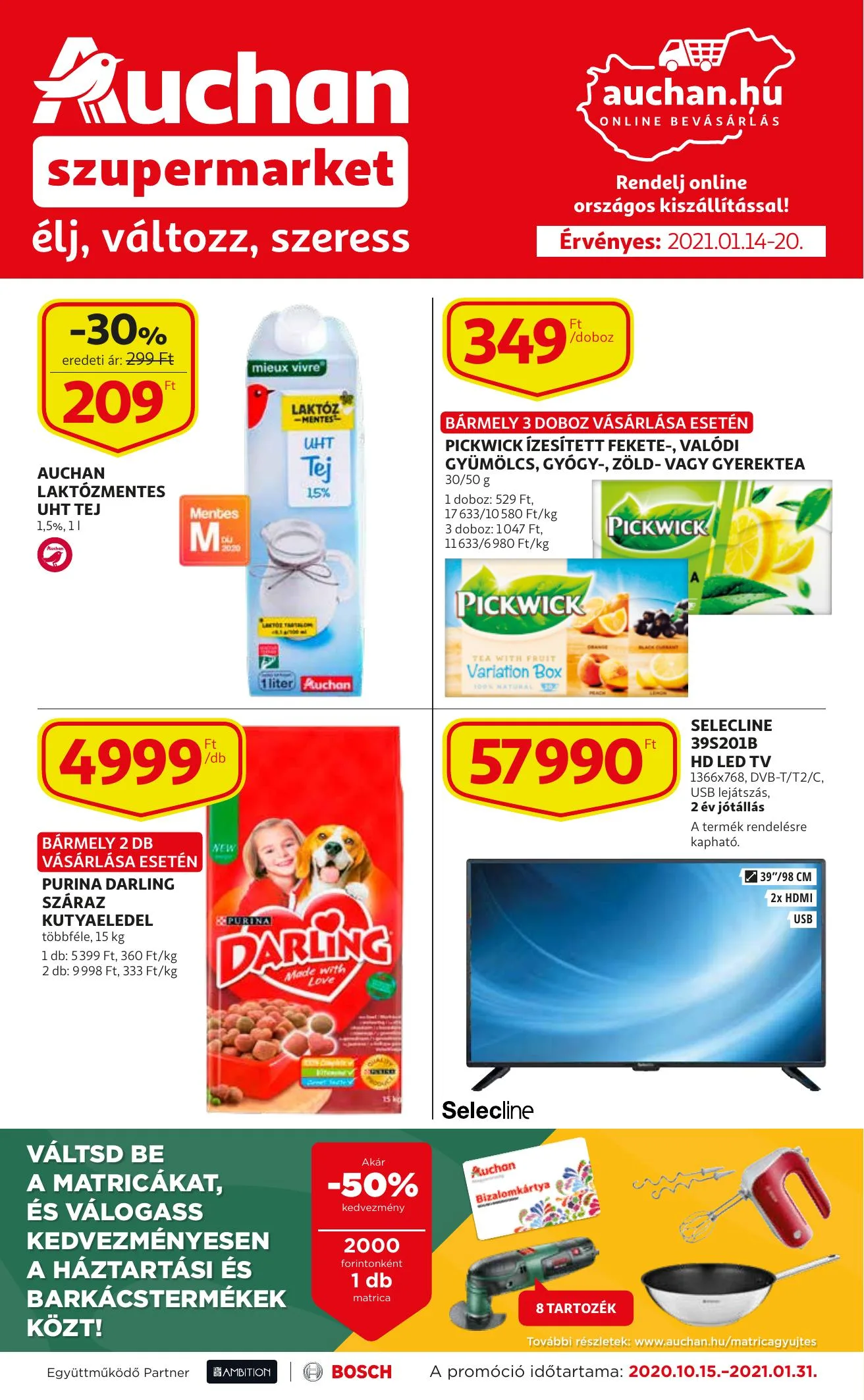 Auchan akciós újság Szupermarket 01.14–01.20