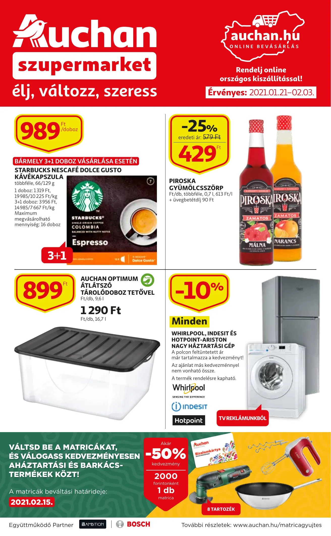 Auchan akciós újság Szupermarket 01.21–02.03