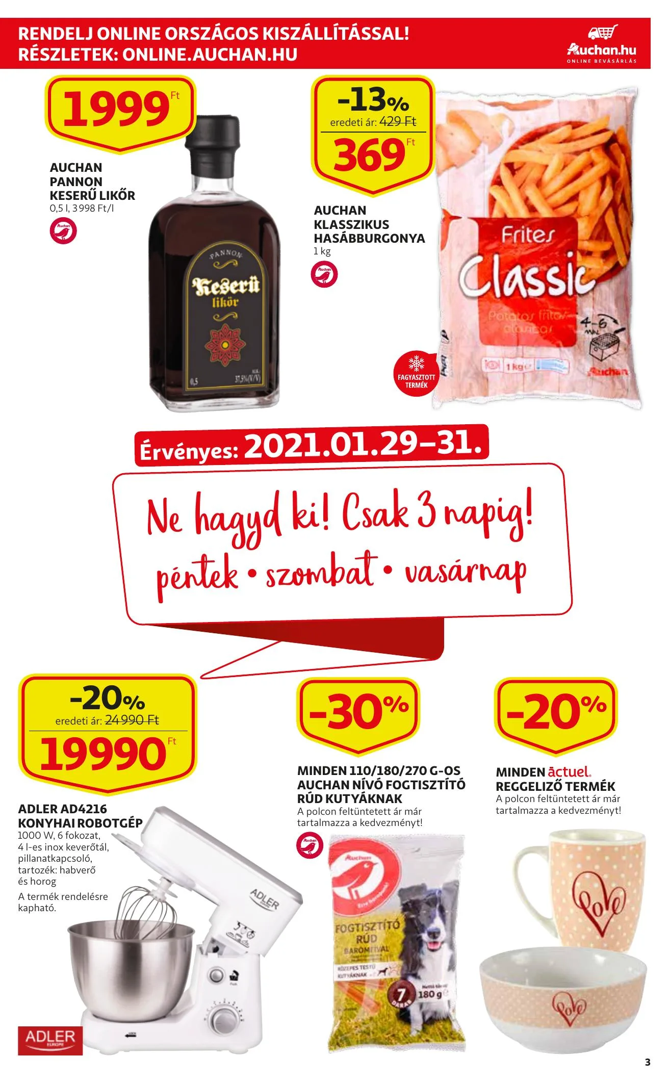Auchan akciós újság Szupermarket 01.21–02.03 – 3. oldal