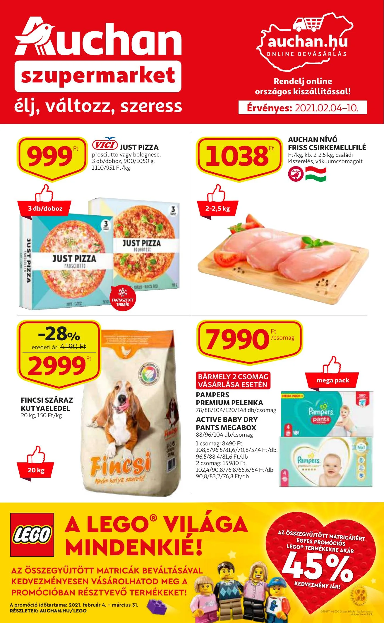 Auchan akciós újság Szupermarket 02.04–02.10