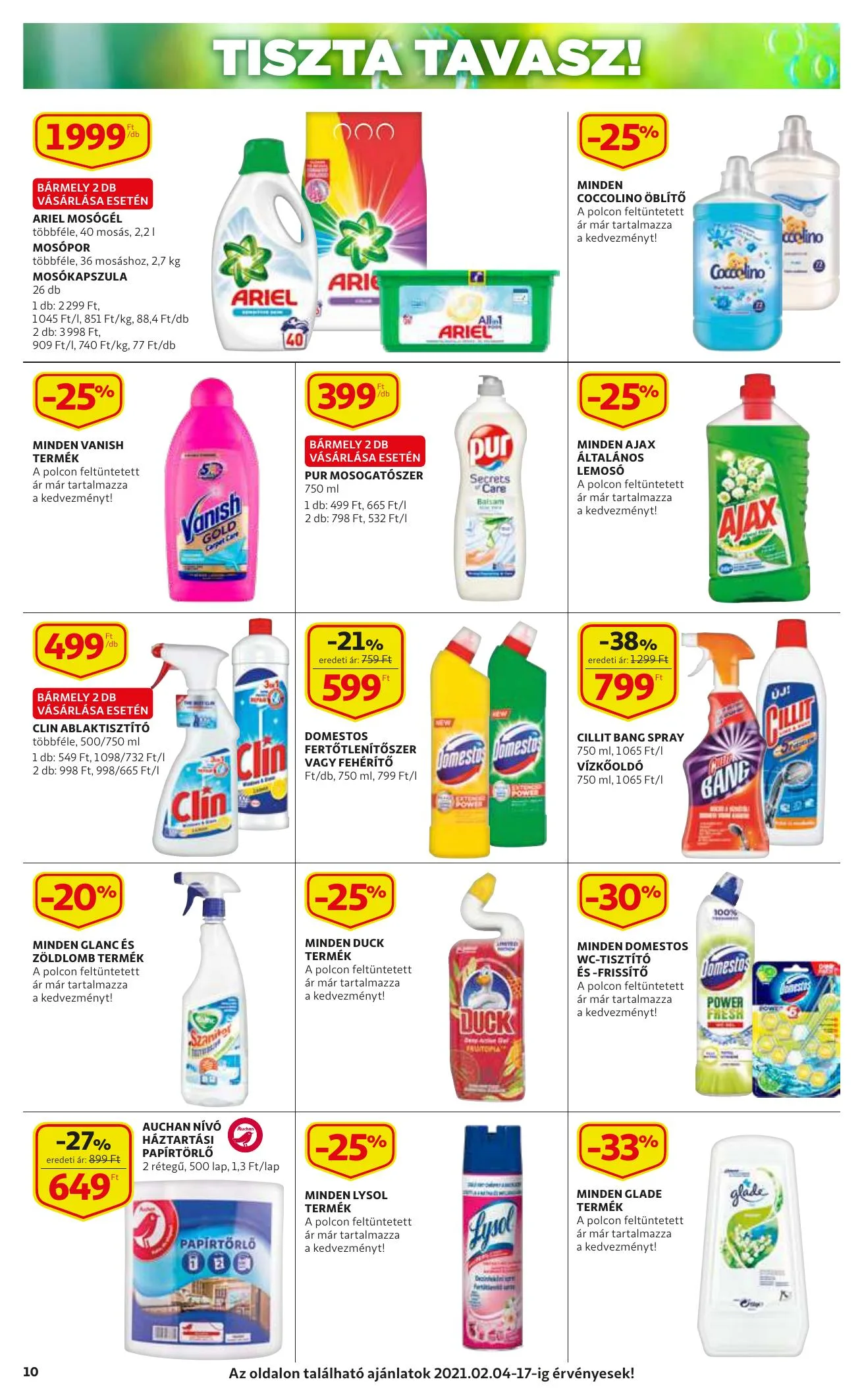 Auchan akciós újság Szupermarket 02.04–02.10 – 10. oldal