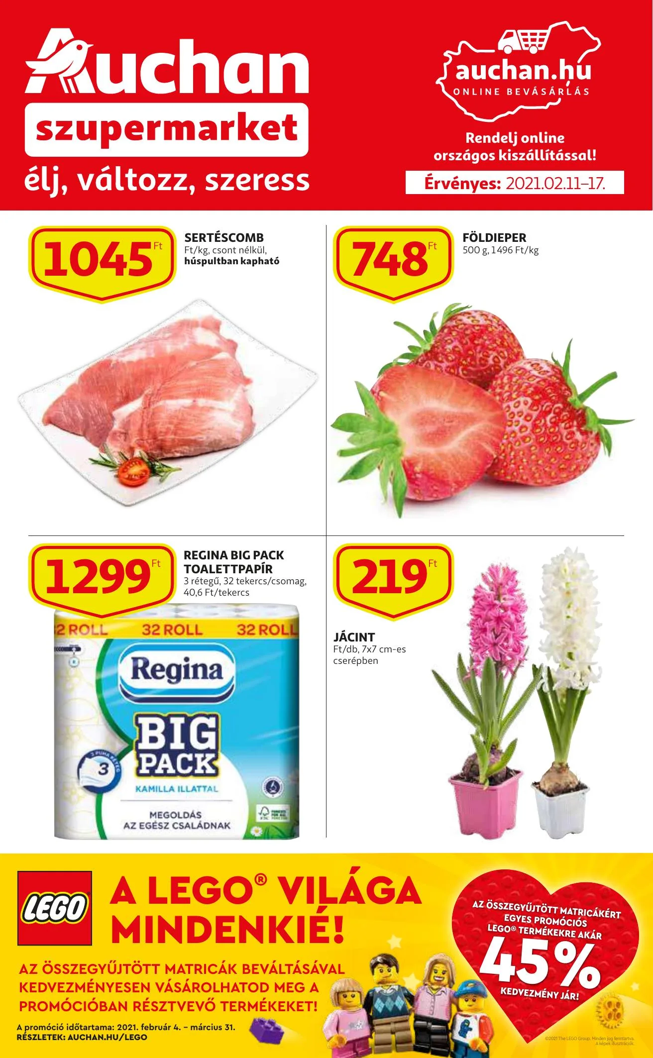 Auchan akciós újság Szupermarket 02.11–02.17