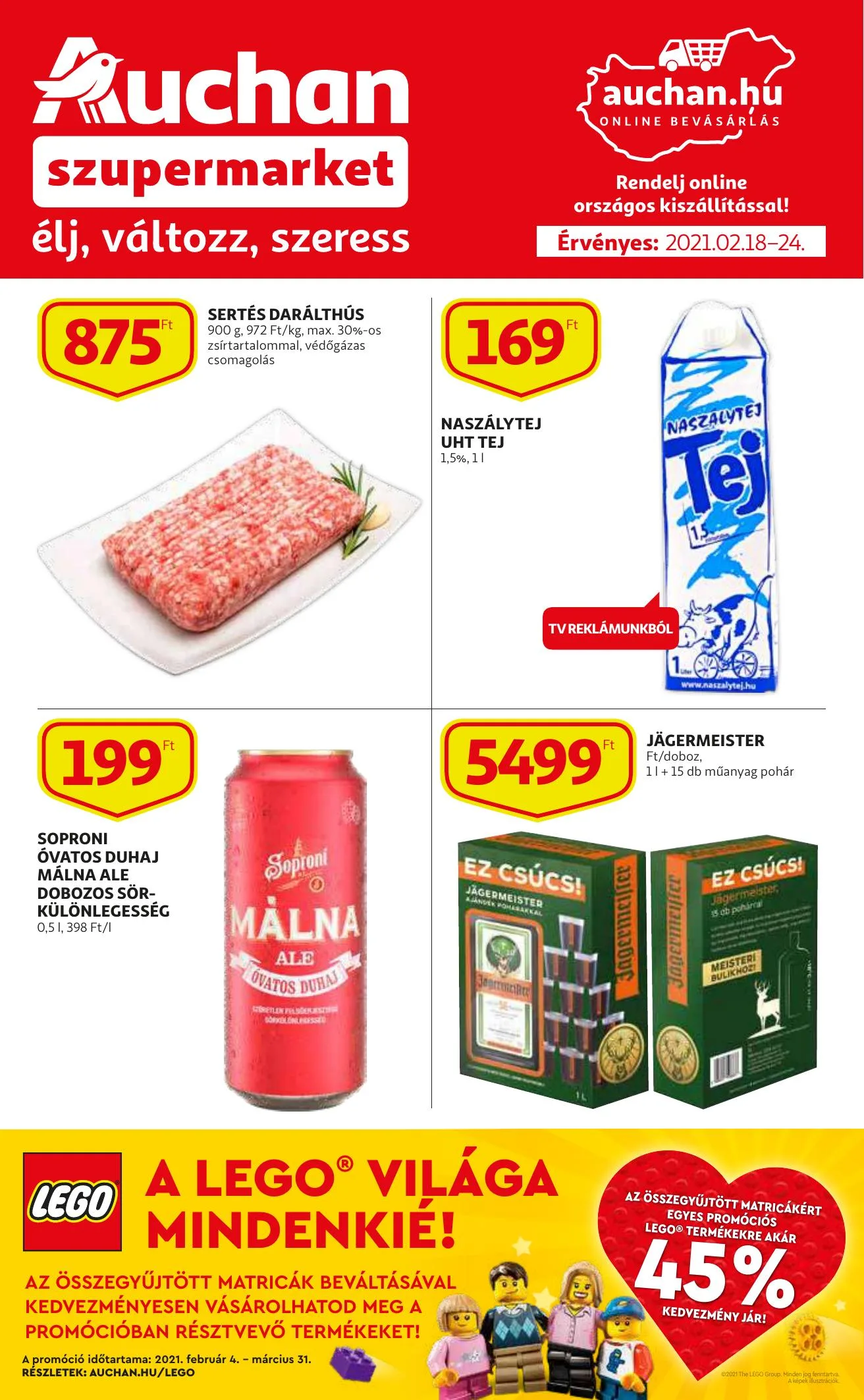Auchan akciós újság Szupermarket 02.18–02.24