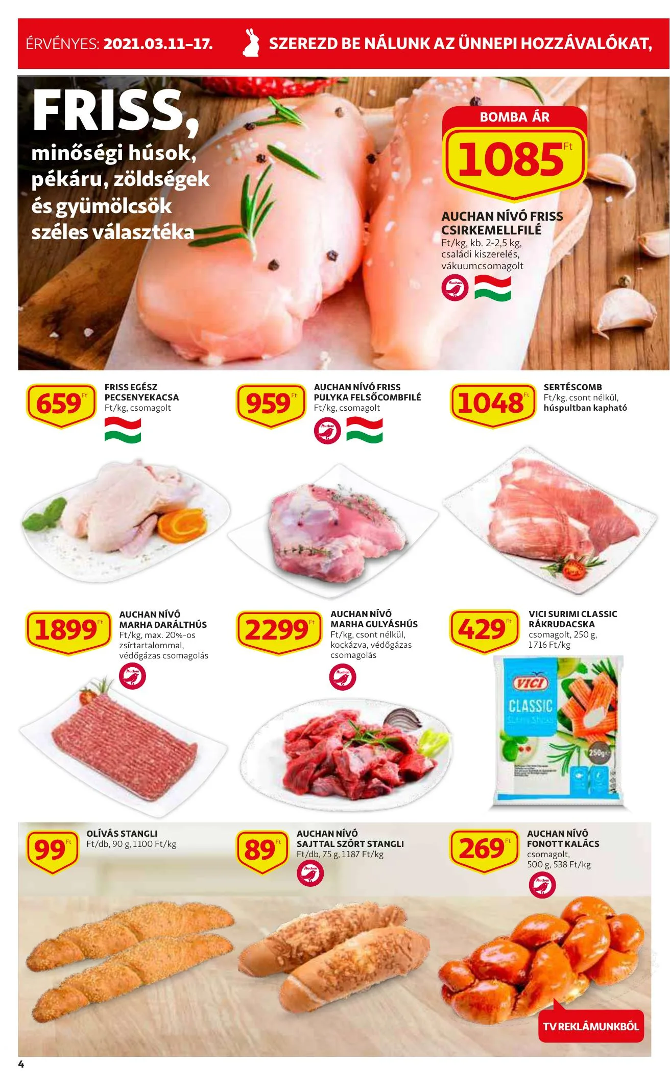 Auchan akciós újság Szupermarket 03.11–03.17 – 4. oldal