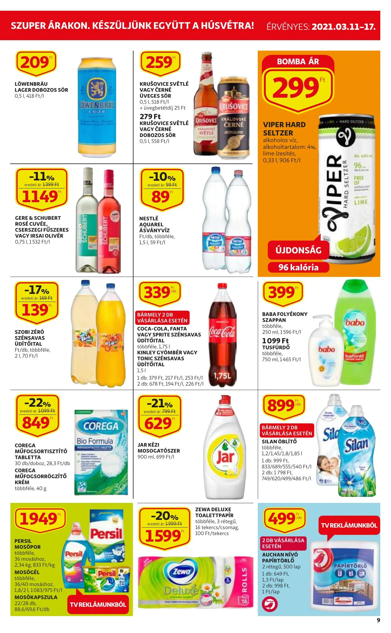 Auchan akciós újság Szupermarket 03.11–03.17 – 9. oldal