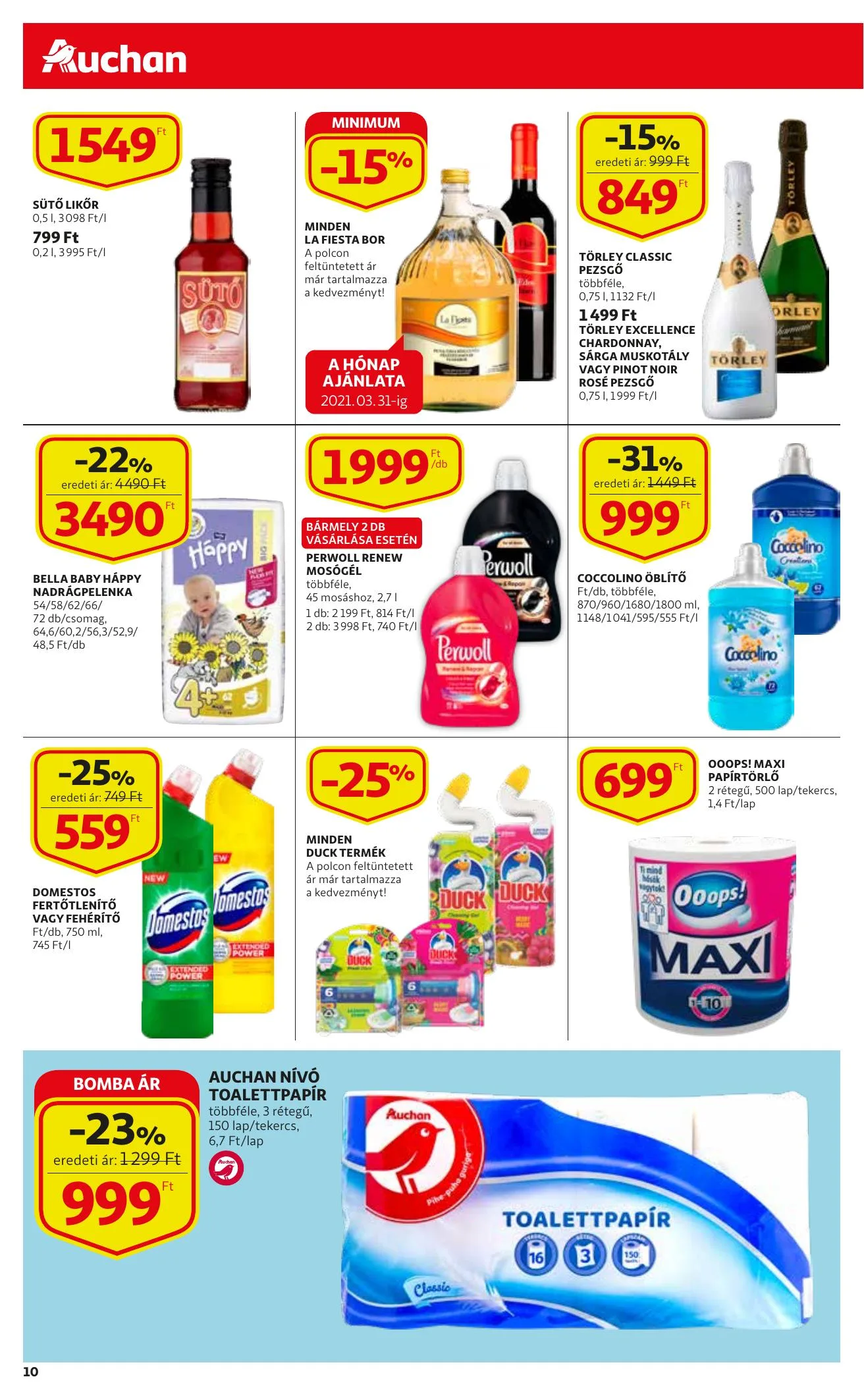 Auchan akciós újság Szupermarket 03.18–03.24 – 10. oldal