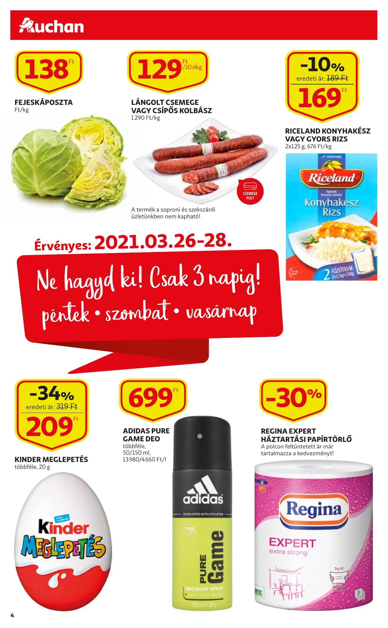 Auchan akciós újság Szupermarket 03.25–04.03 – 4. oldal