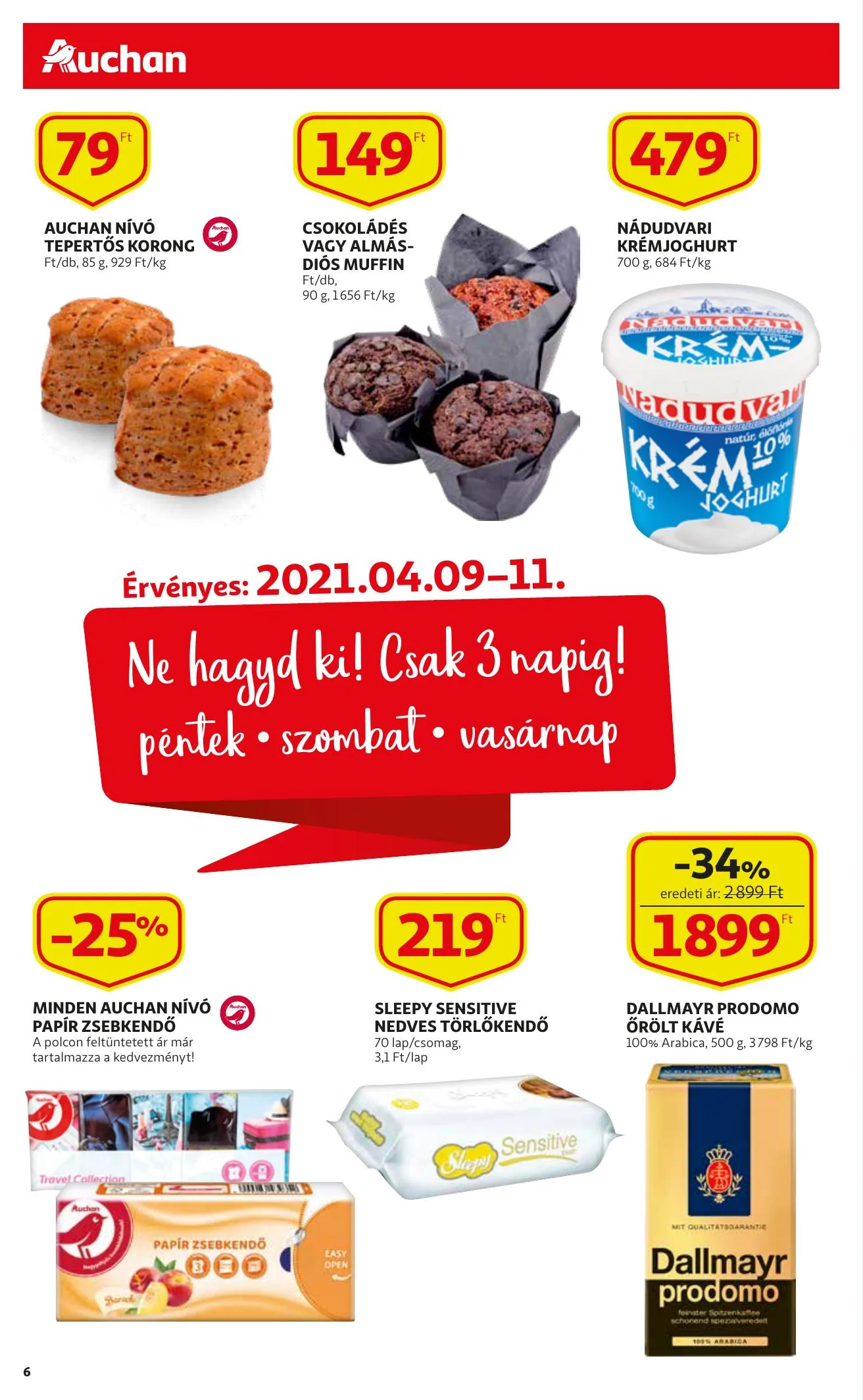 Auchan akciós újság Szupermarket 04.06–04.14 – 6. oldal