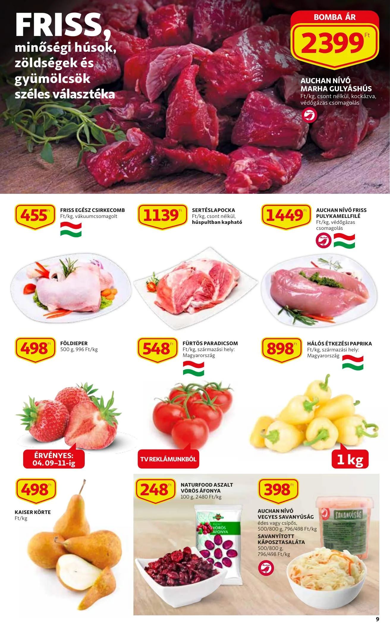 Auchan akciós újság Szupermarket 04.06–04.14 – 9. oldal