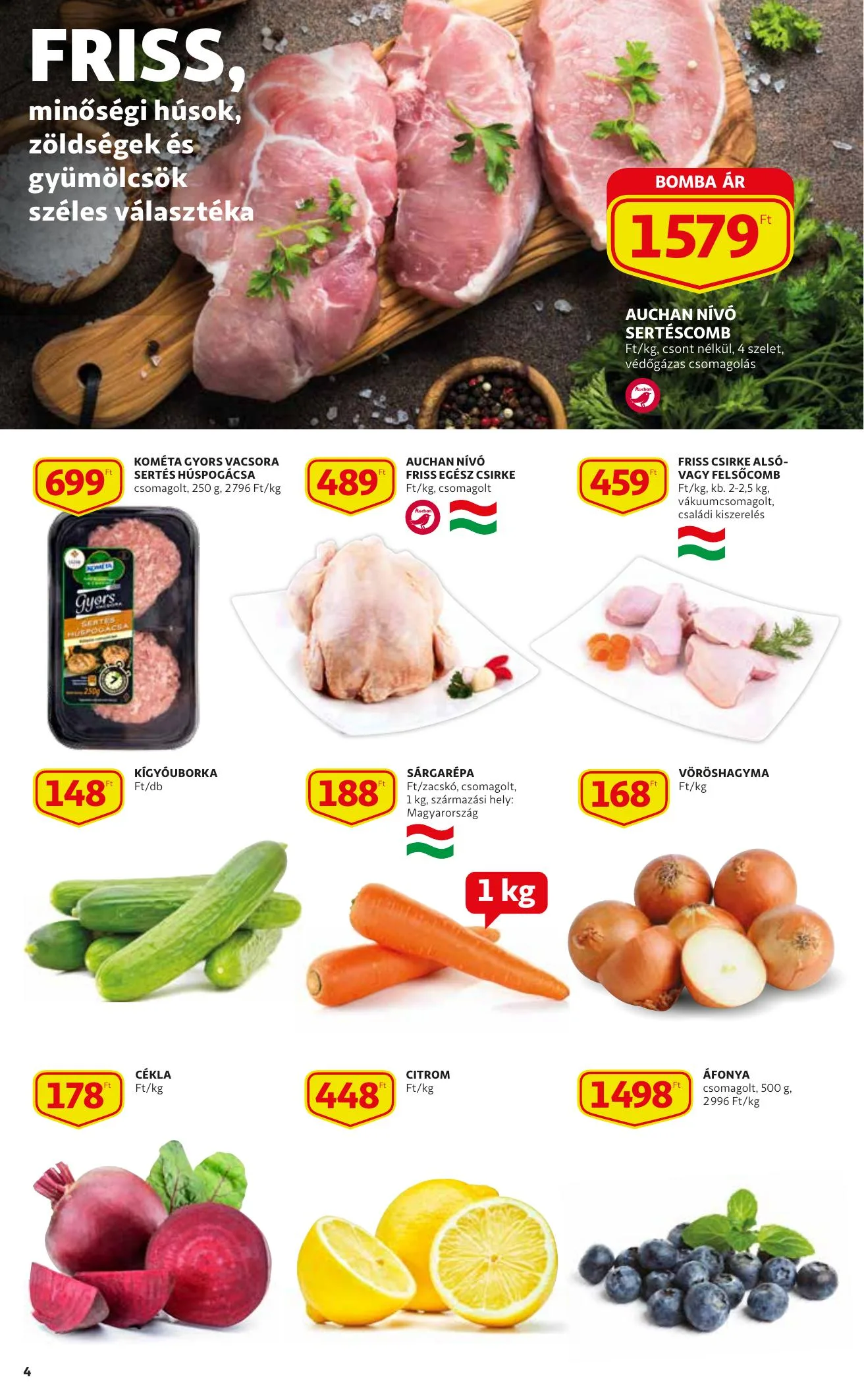 Auchan akciós újság Szupermarket 04.15–04.21 – 4. oldal