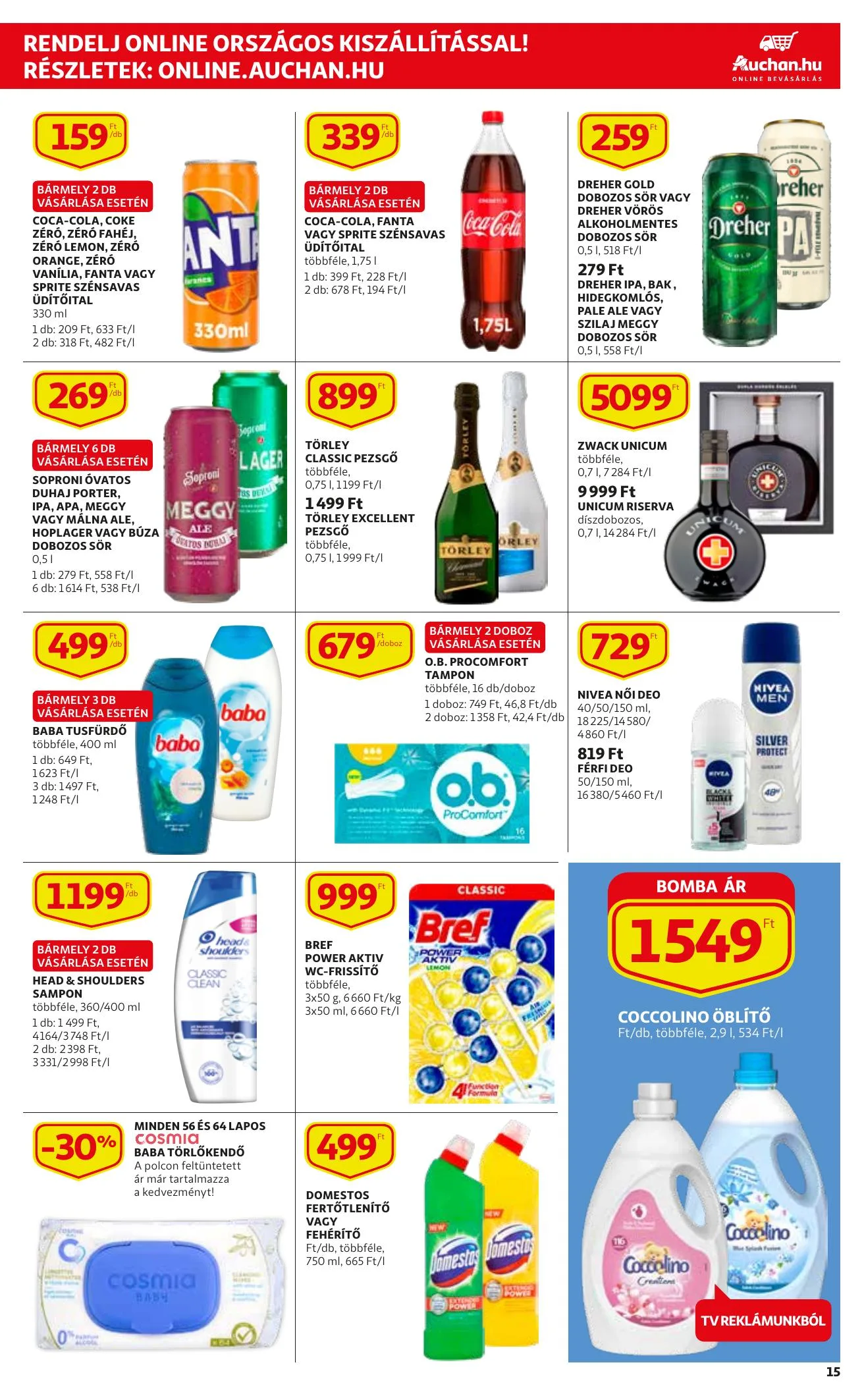 Auchan akciós újság Szupermarket 04.22–04.28 – 15. oldal