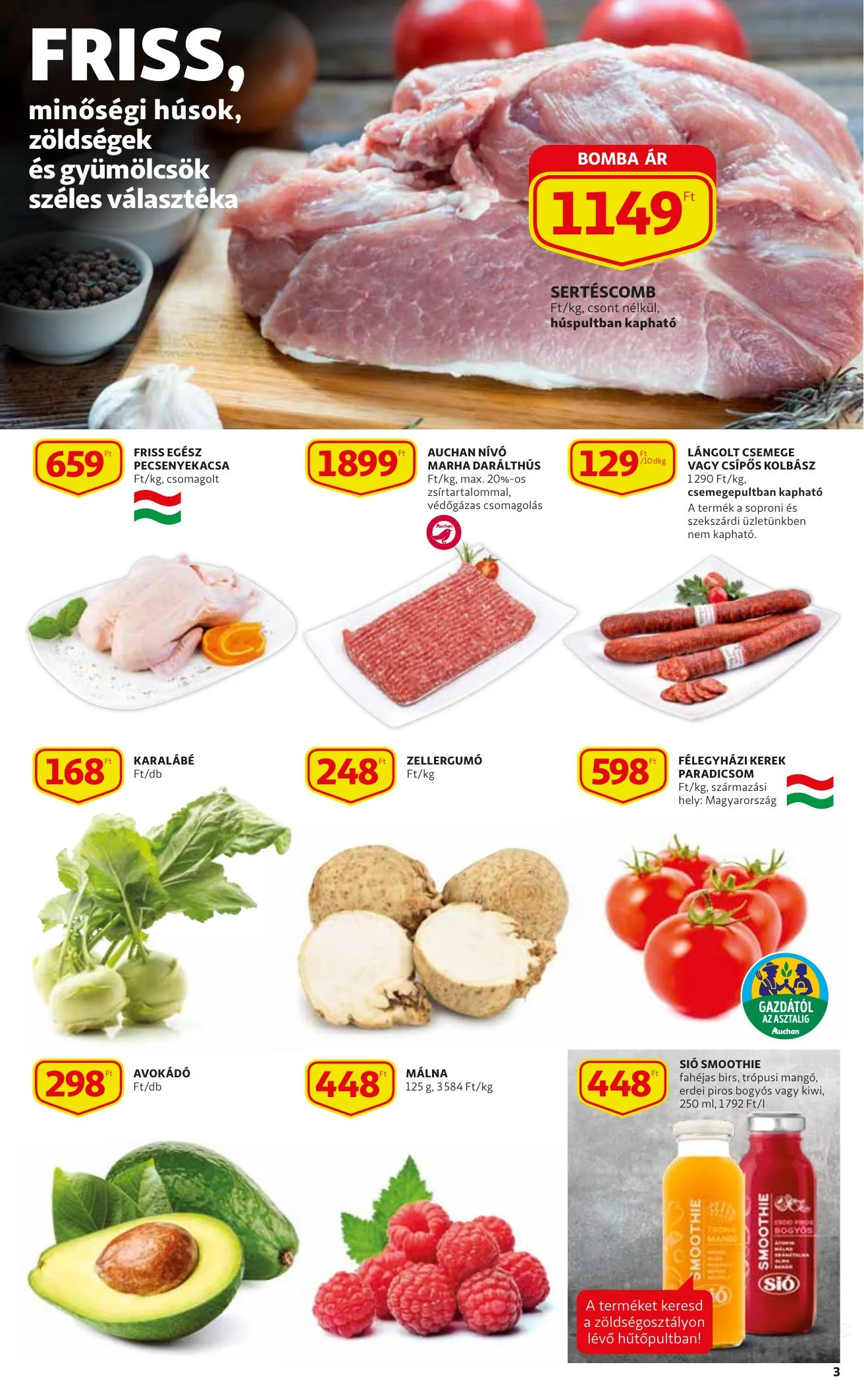 Auchan akciós újság Szupermarket 04.22–04.28 – 3. oldal