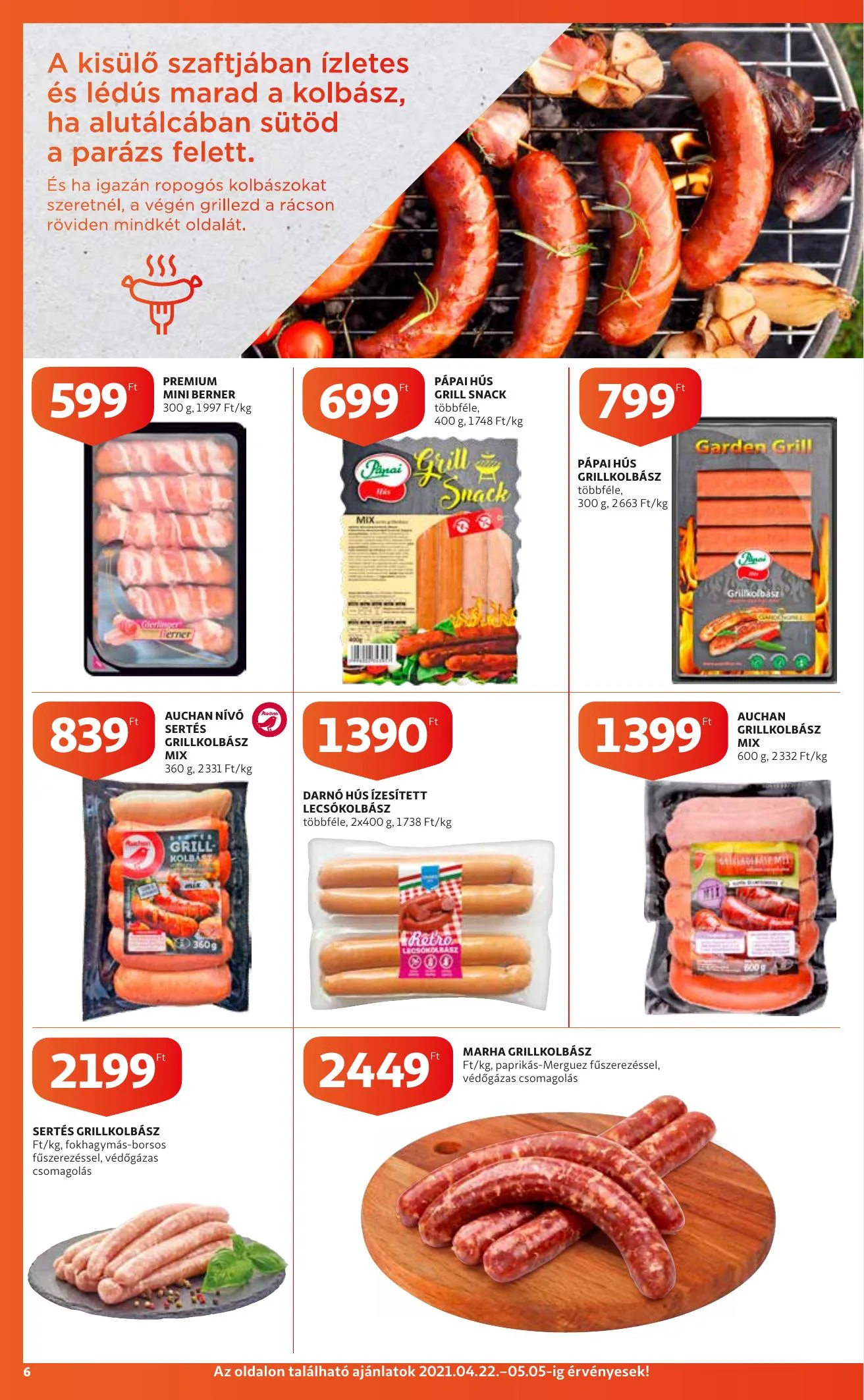 Auchan akciós újság Szupermarket 04.22–04.28 – 6. oldal