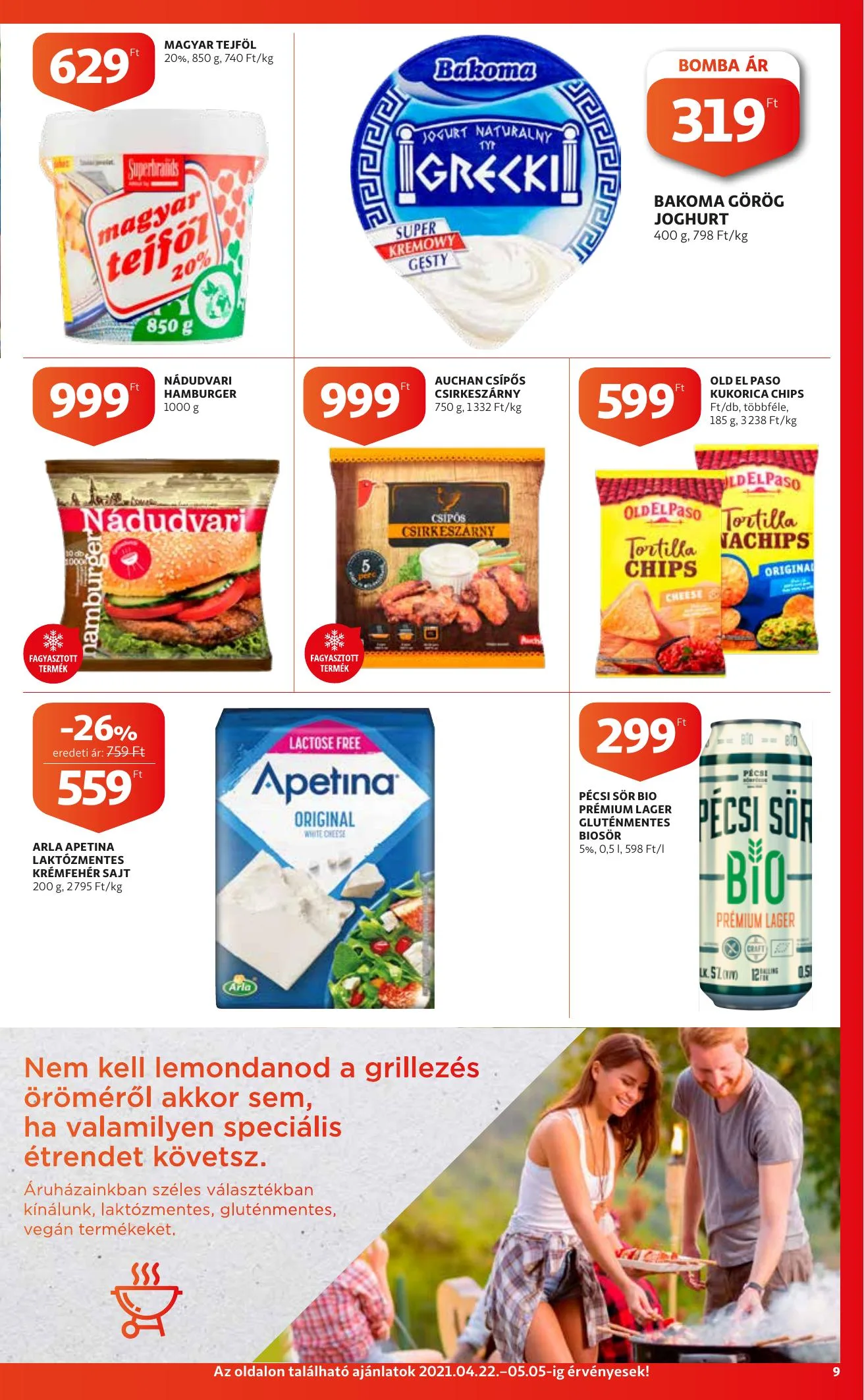 Auchan akciós újság Szupermarket 04.22–04.28 – 9. oldal