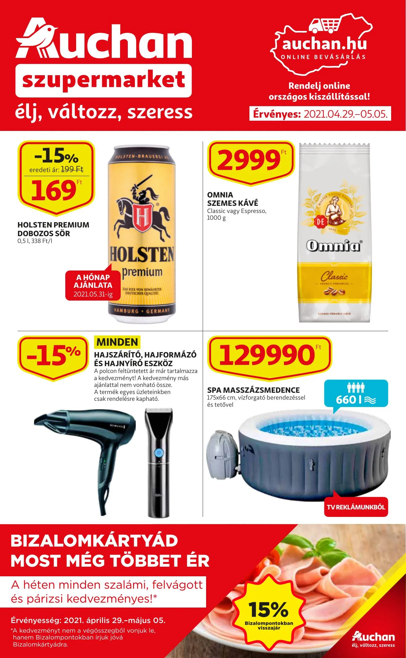 Auchan akciós újság Szupermarket 04.29–05.05