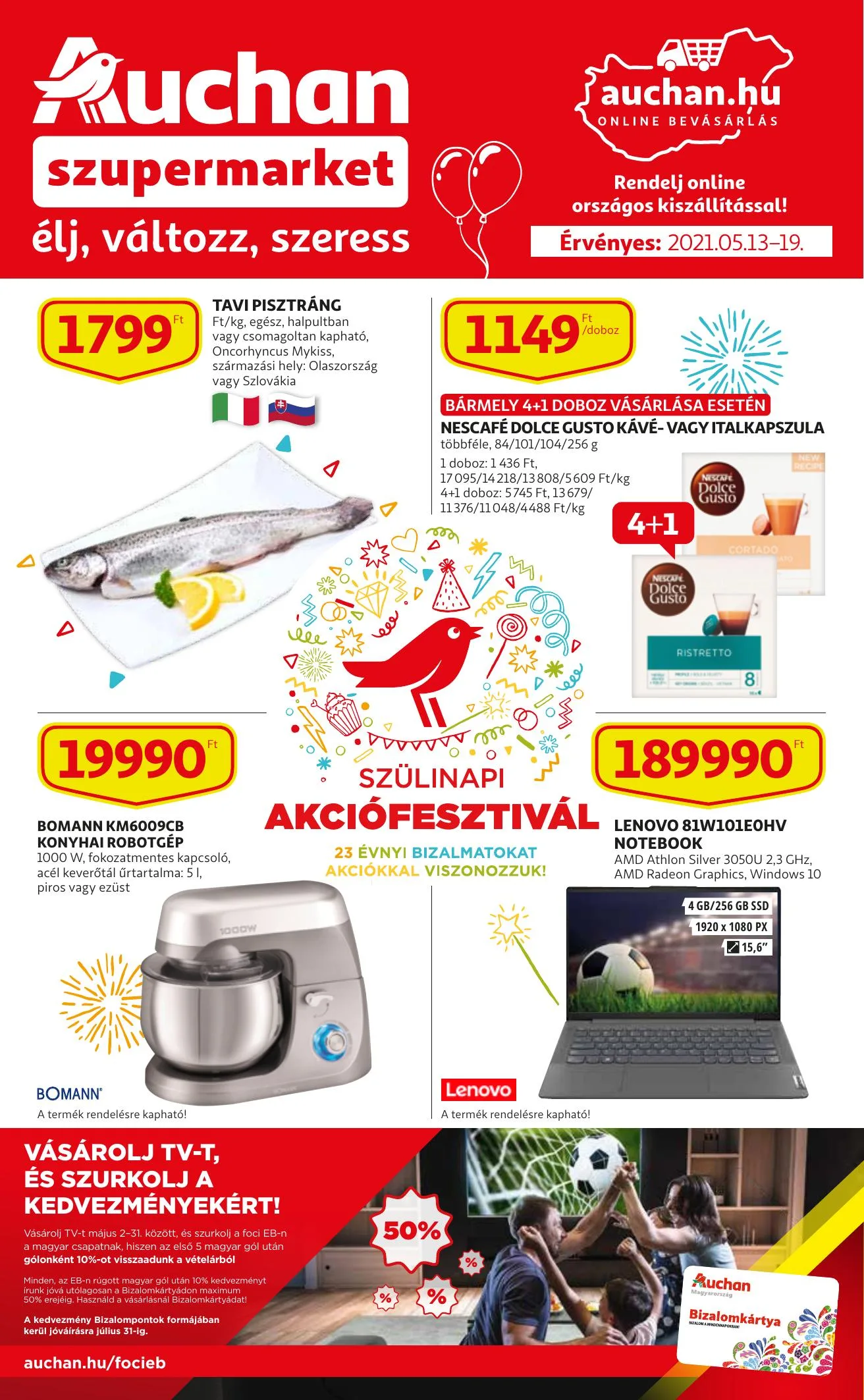 Auchan akciós újság Szupermarket 05.13–05.19