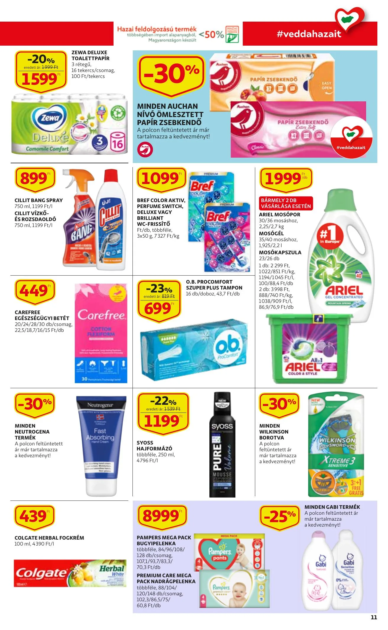 Auchan akciós újság Szupermarket 08.05–08.11 – 11. oldal