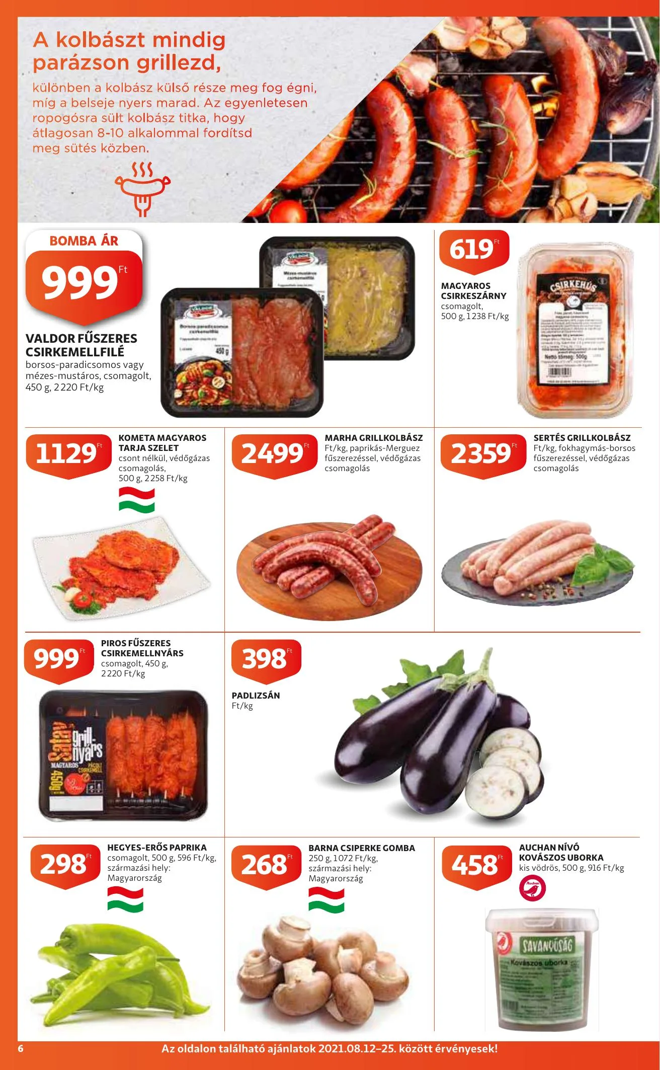 Auchan akciós újság Szupermarket 08.12–08.18 – 6. oldal