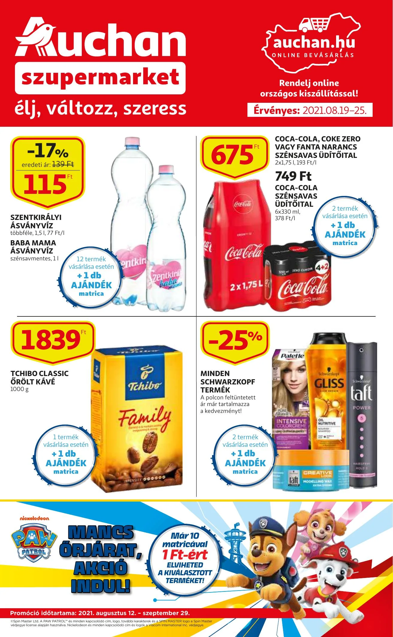 Auchan akciós újság Szupermarket 08.19–08.25