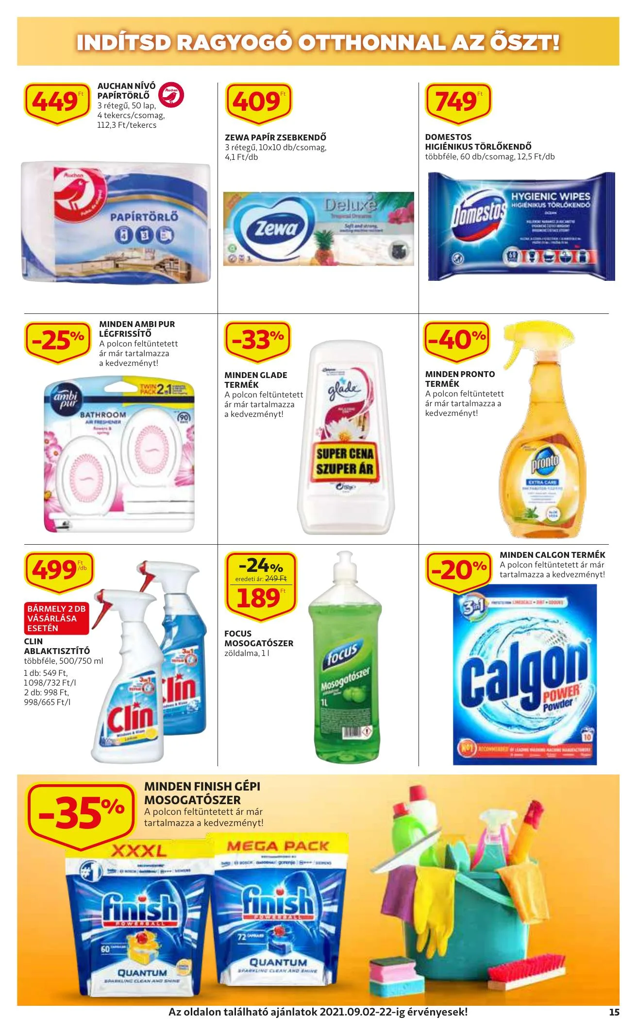 Auchan akciós újság Szupermarket 09.02–09.08 – 15. oldal