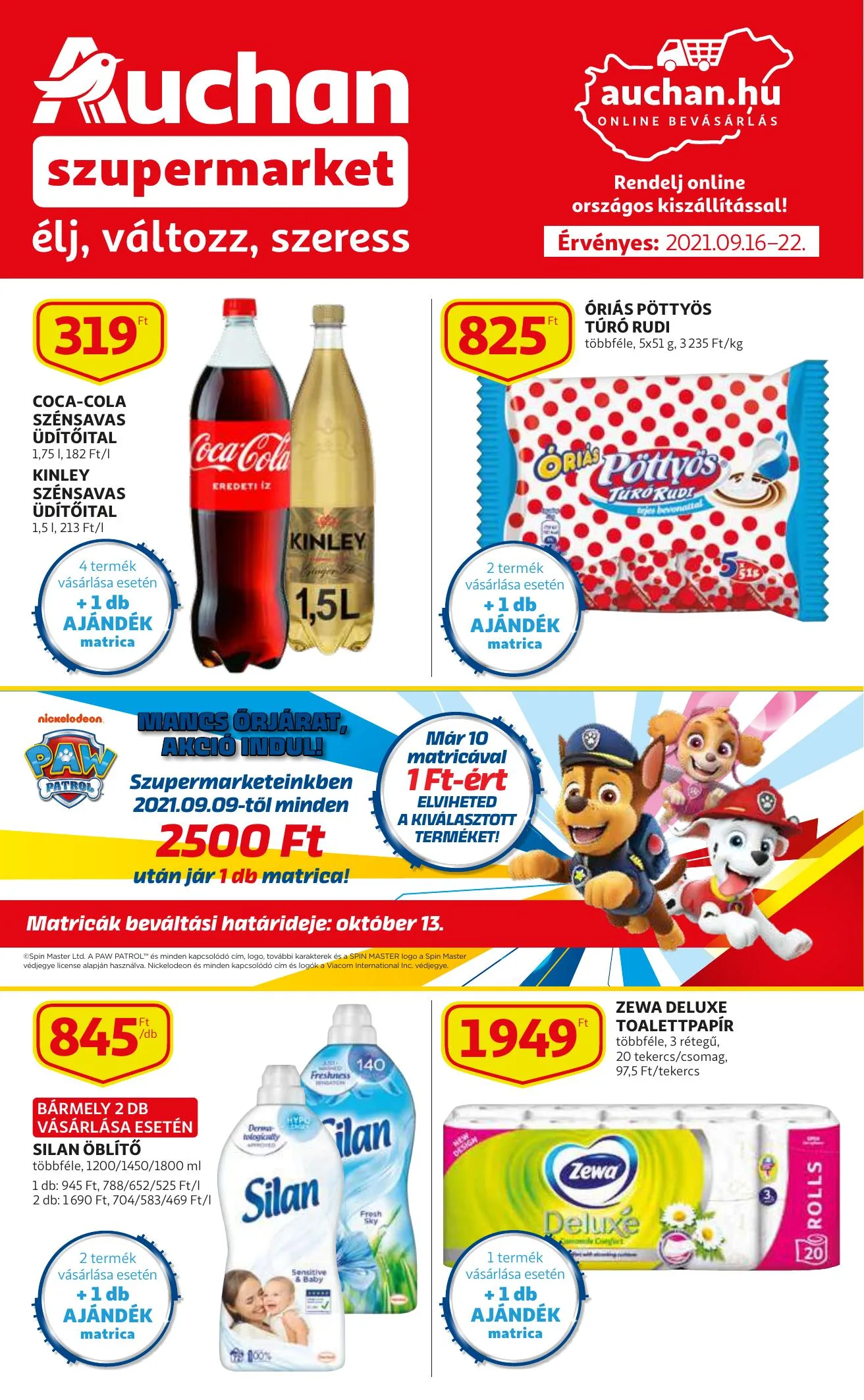 Auchan akciós újság Szupermarket 09.16–09.22