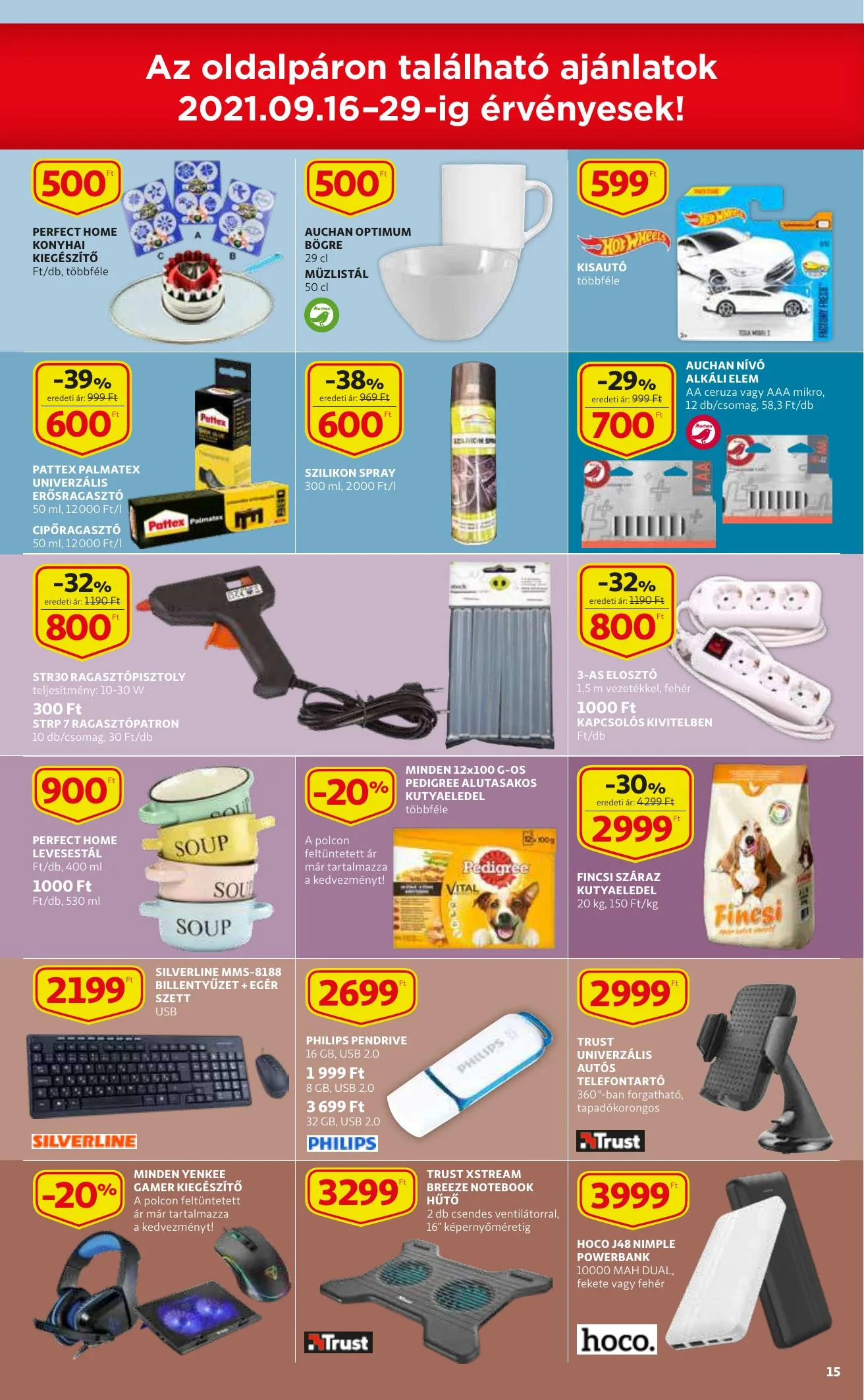 Auchan akciós újság Szupermarket 09.16–09.22 – 15. oldal