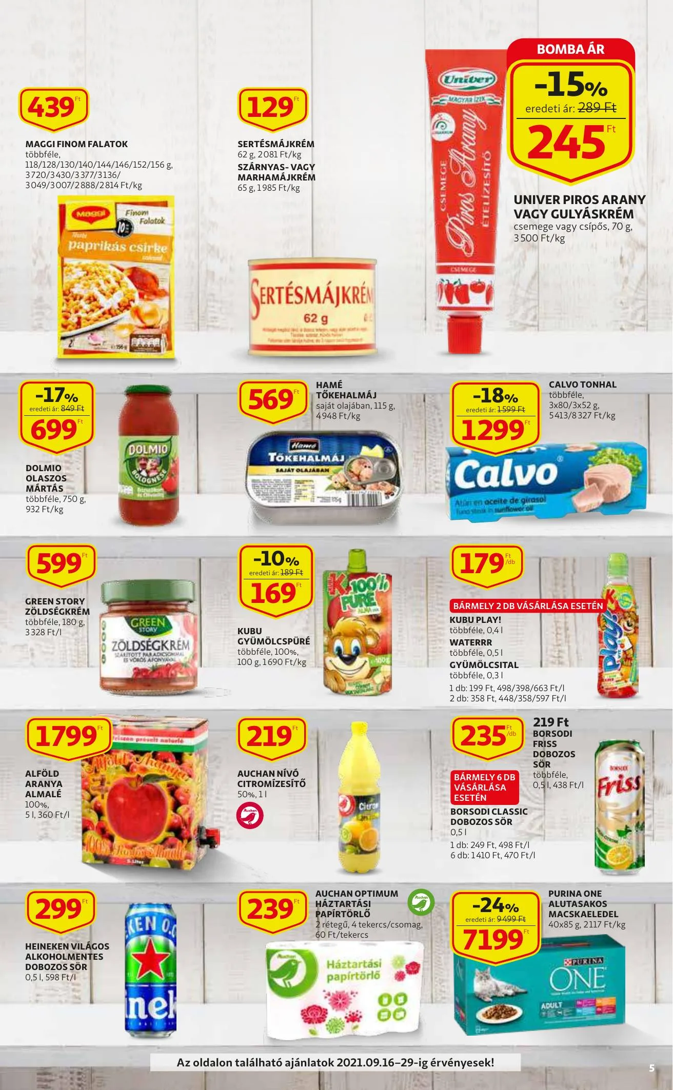 Auchan akciós újság Szupermarket 09.16–09.22 – 5. oldal