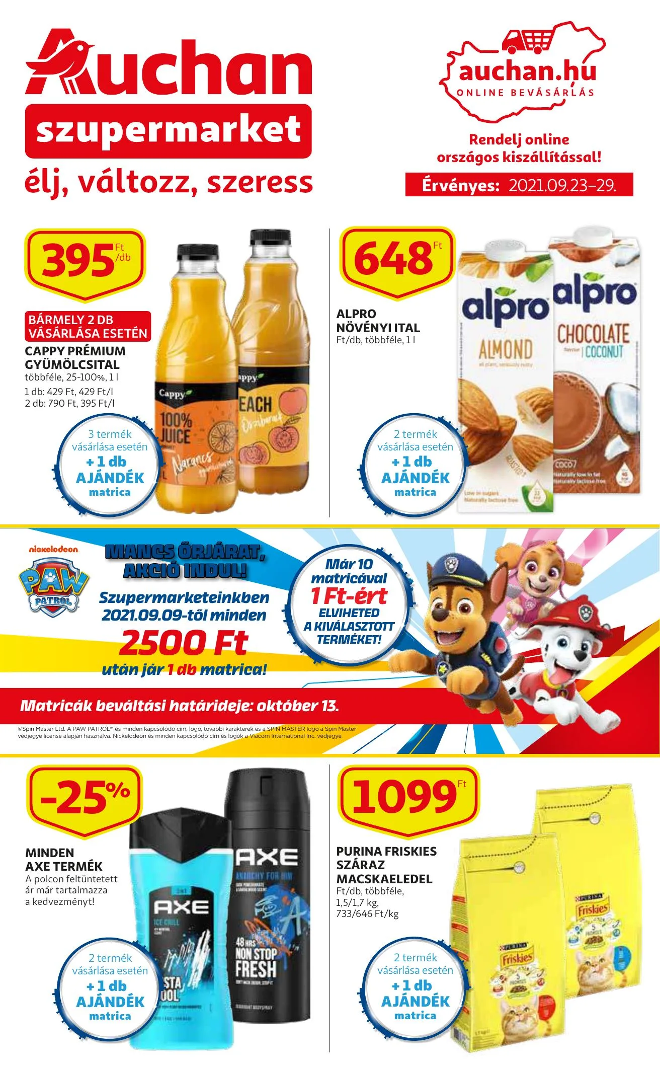 Auchan akciós újság Szupermarket 09.23–09.29