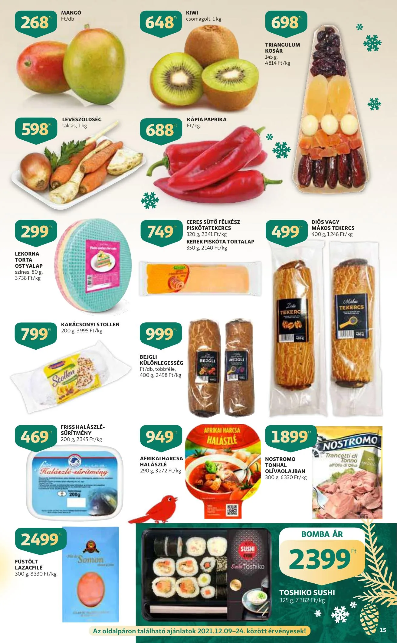Auchan akciós újság Szupermarket 12.09–12.15 – 15. oldal